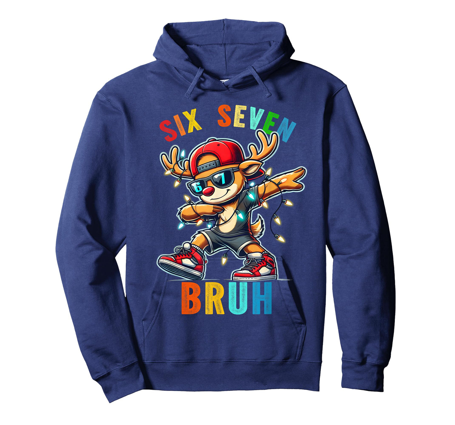 Meme 6 7 Reindeer Dabbing Six Seven Bruh for Men Women Kids T-Shirt