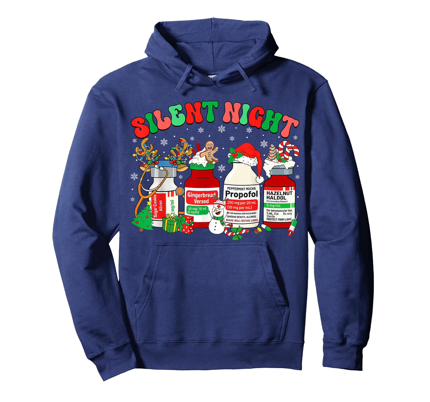 Retro Propofol Silent Night ER ED RN ICU Nurses Christmas T-Shirt