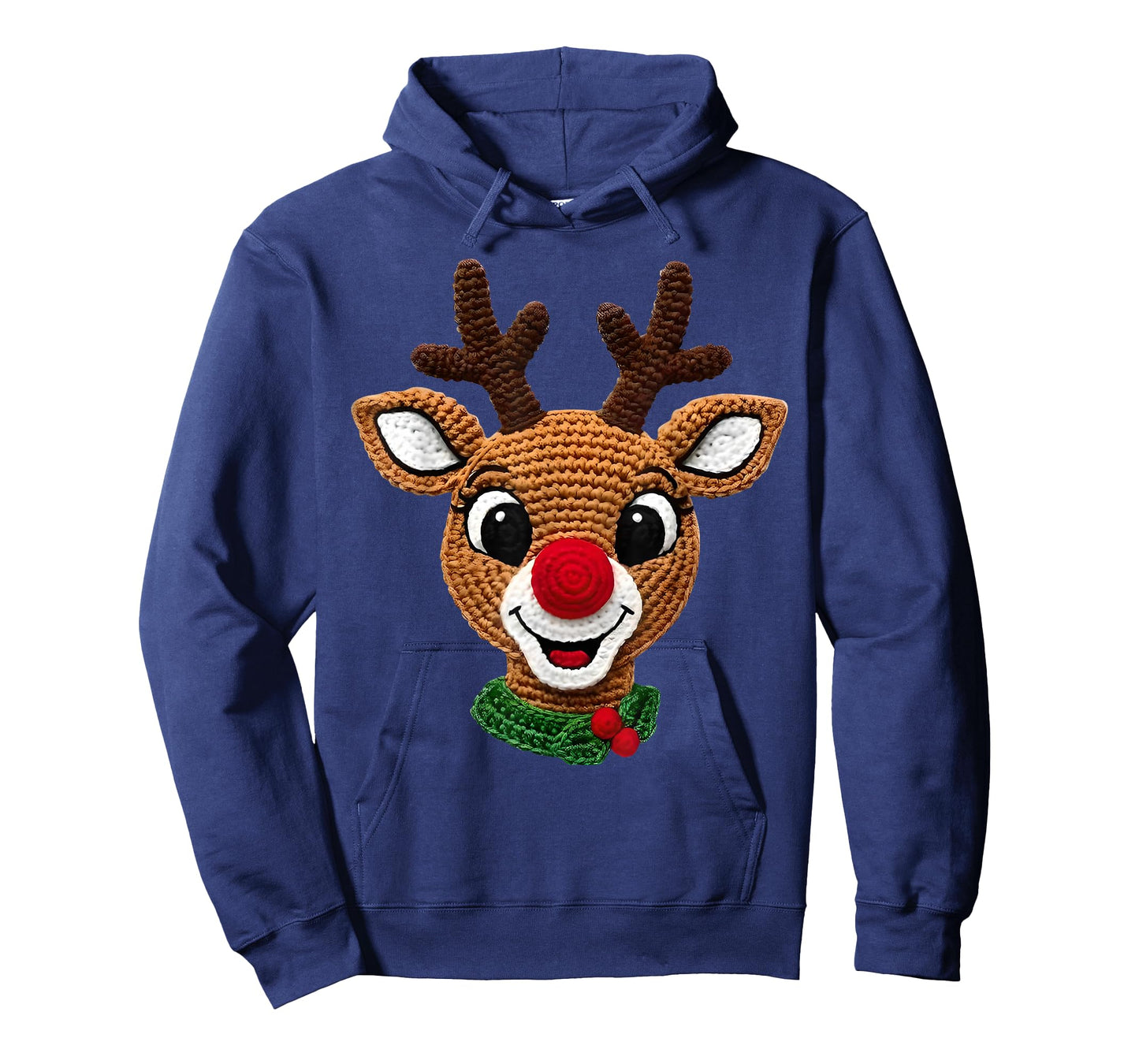 Cute Reindeer Rudolph Crochet Xmas Pajamas Holiday Christmas T-Shirt