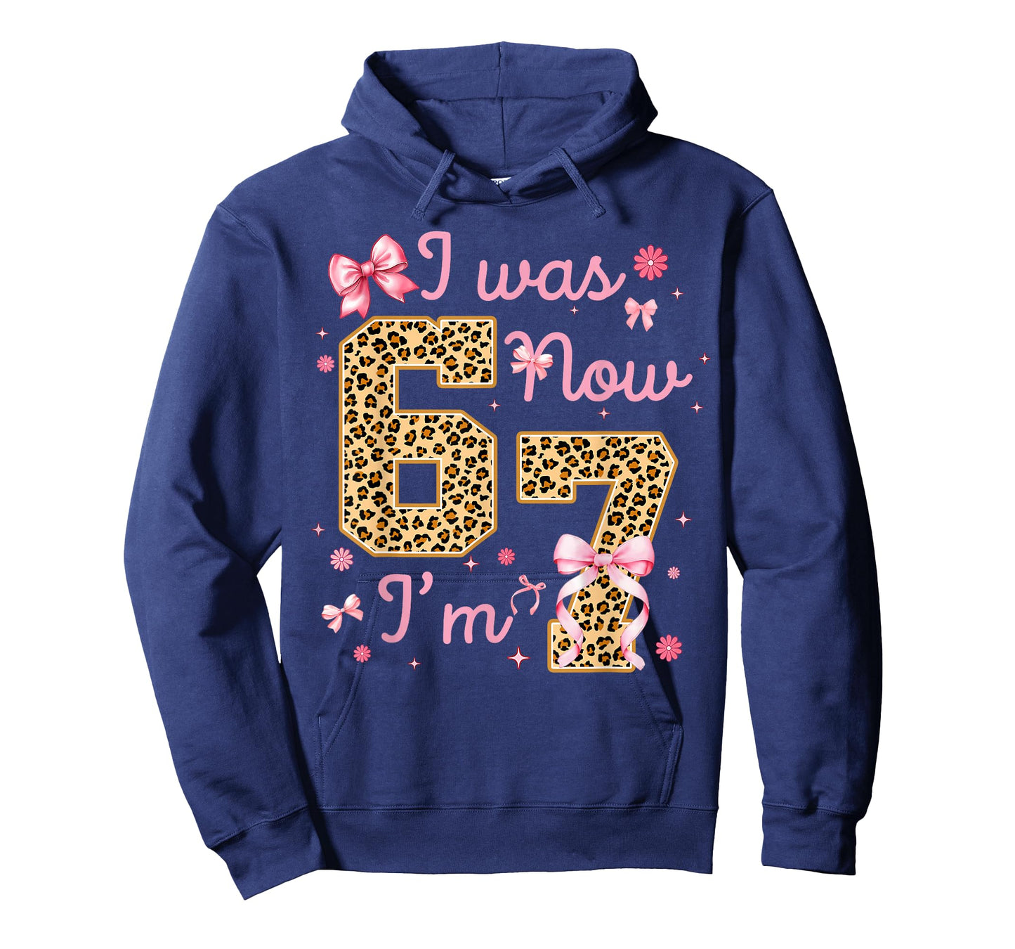 Kids I was 6 Now I'm 7 Leopard Coquette Bow Birthday Girl T-Shirt