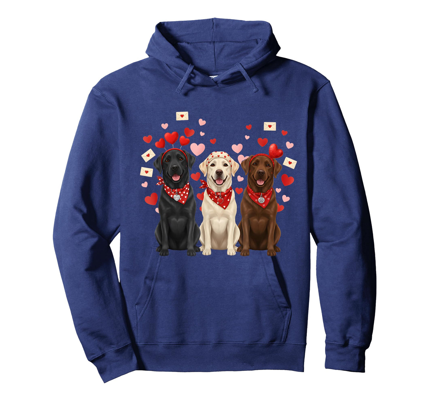 Three Labrador Retriever Valentines Dog Lover Heart T-Shirt