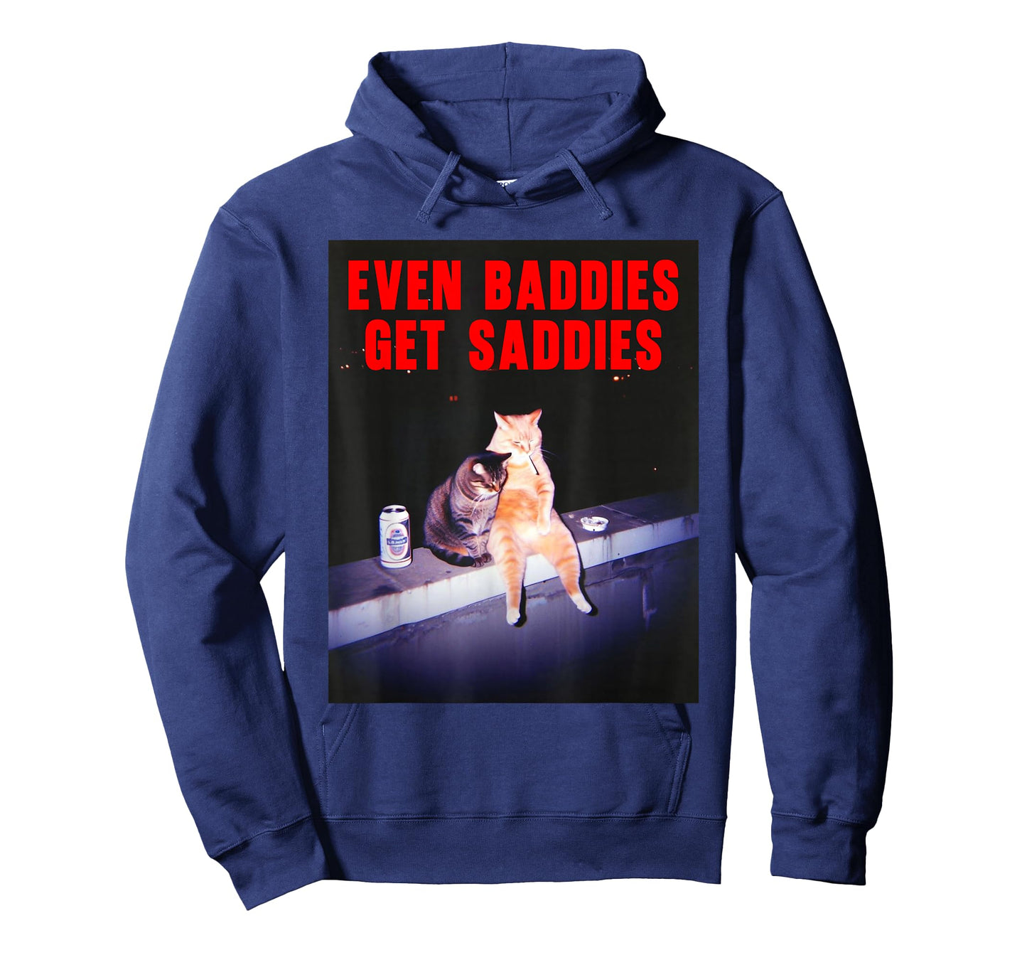 Even Baddies Get Saddies Funny Cat Meme Aesthetic T-Shirt