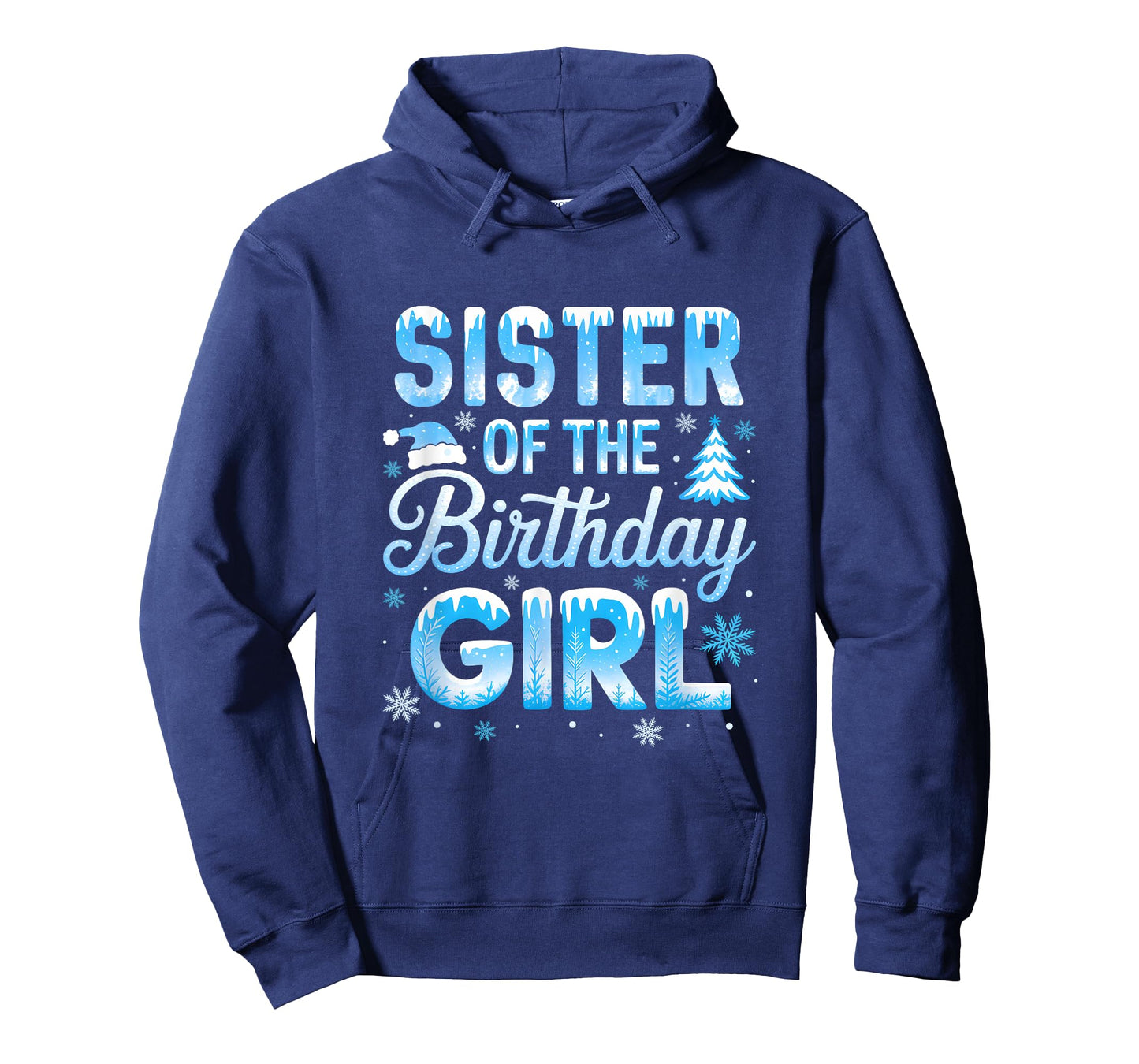 Sister of The Birthday Girl Snowflakes Winter Family T-Shirt