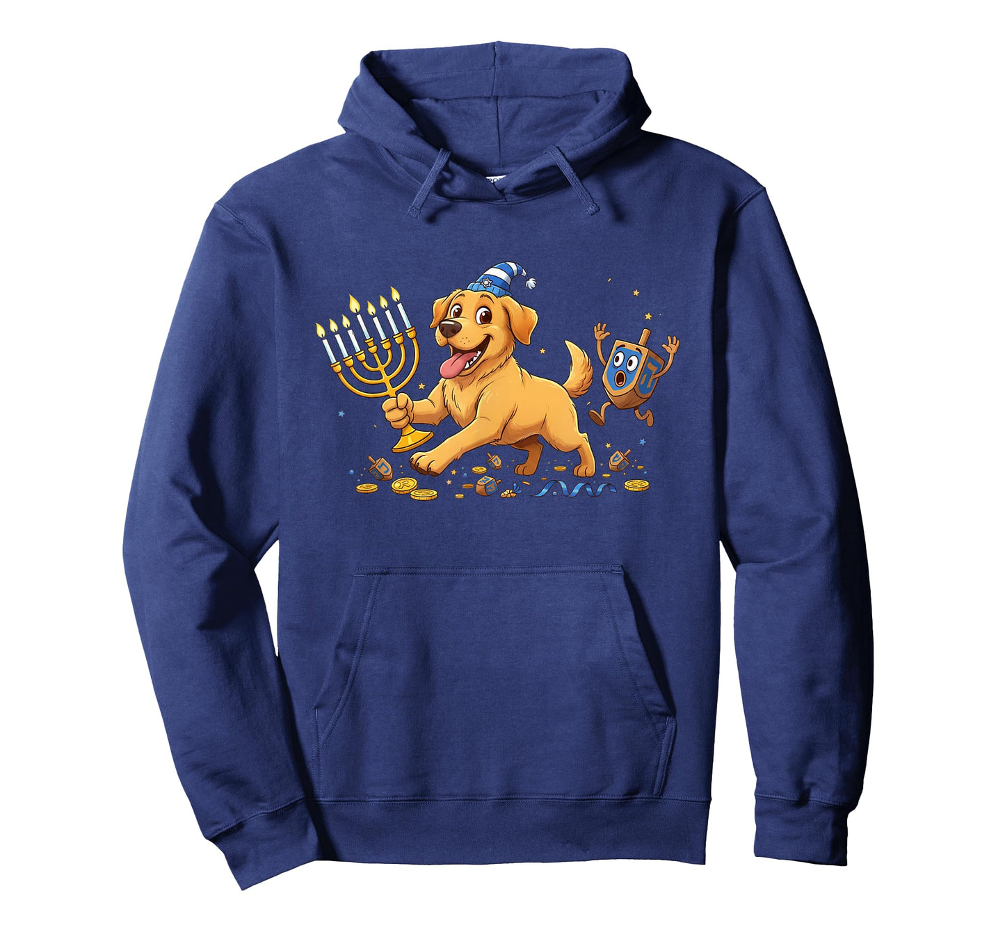 Labrador Retriever Dreidel Menorah Hanukkah Kids Womens Mens T-Shirt