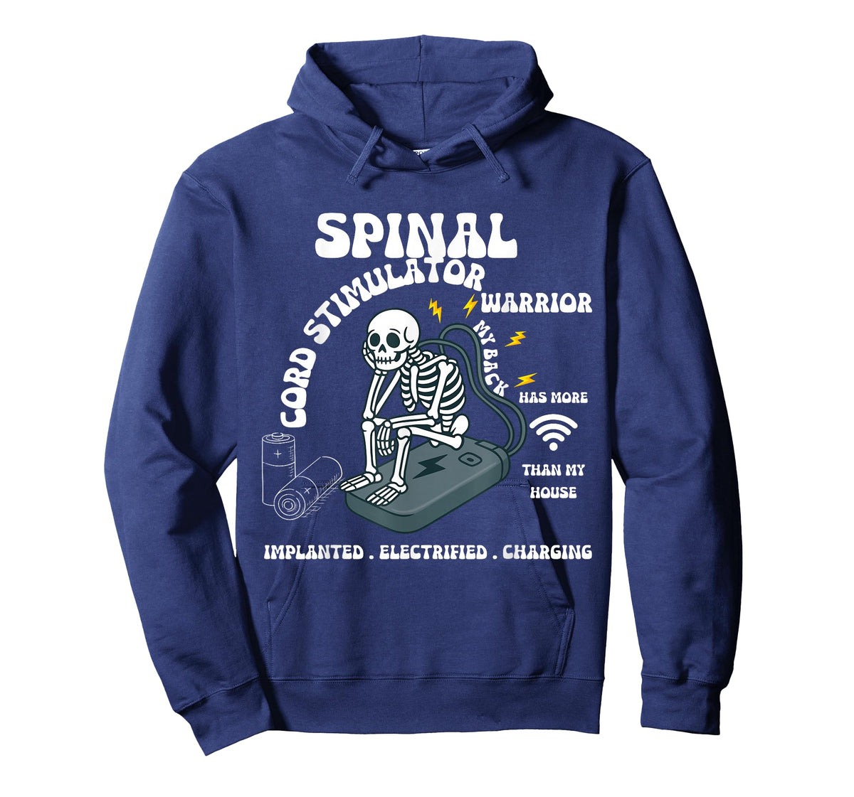 Spinal Cord Stimulator Warrior My Back Implanted Electrified T-Shirt