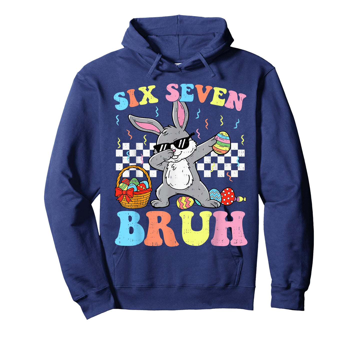 Six Seven Bruh Easter Day Boys Kids Dabbing Bunny 67 Meme T-Shirt