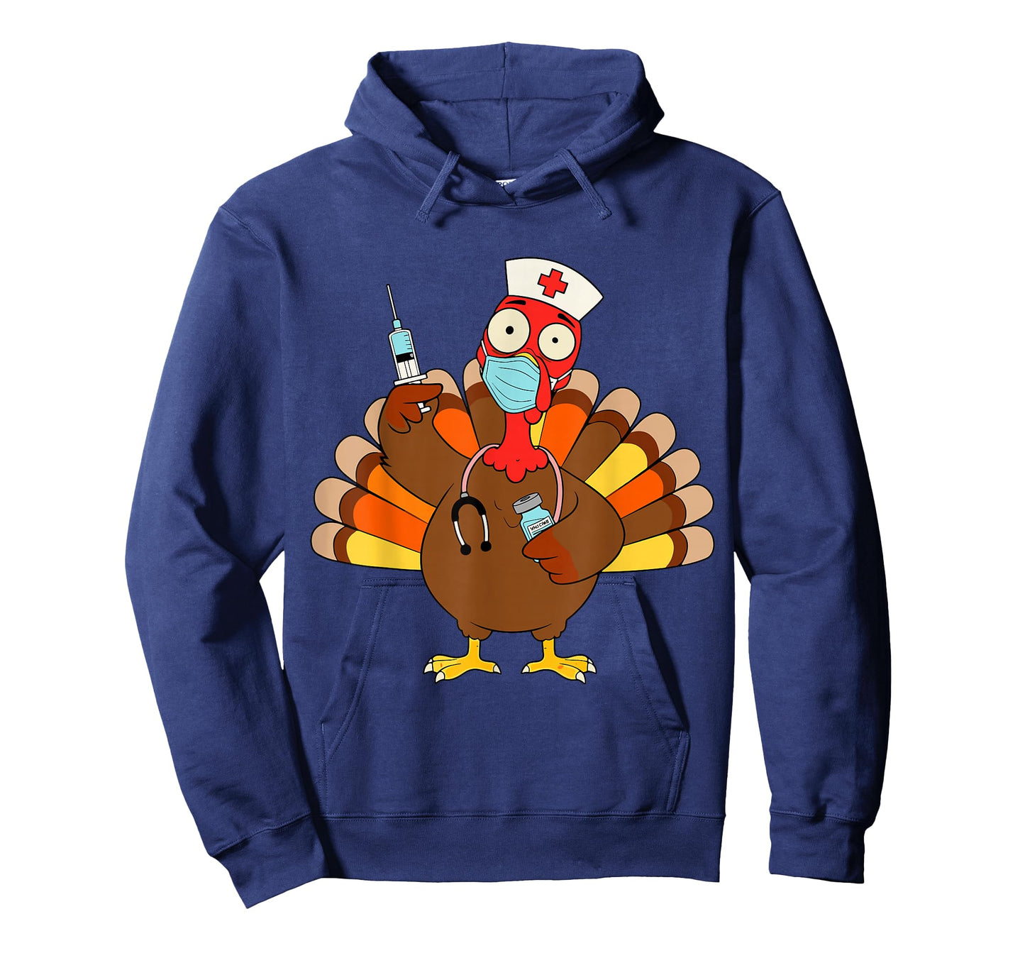 Funny Thanksgiving Nurse Turkey Stethoscope Healthcare T-Shirt