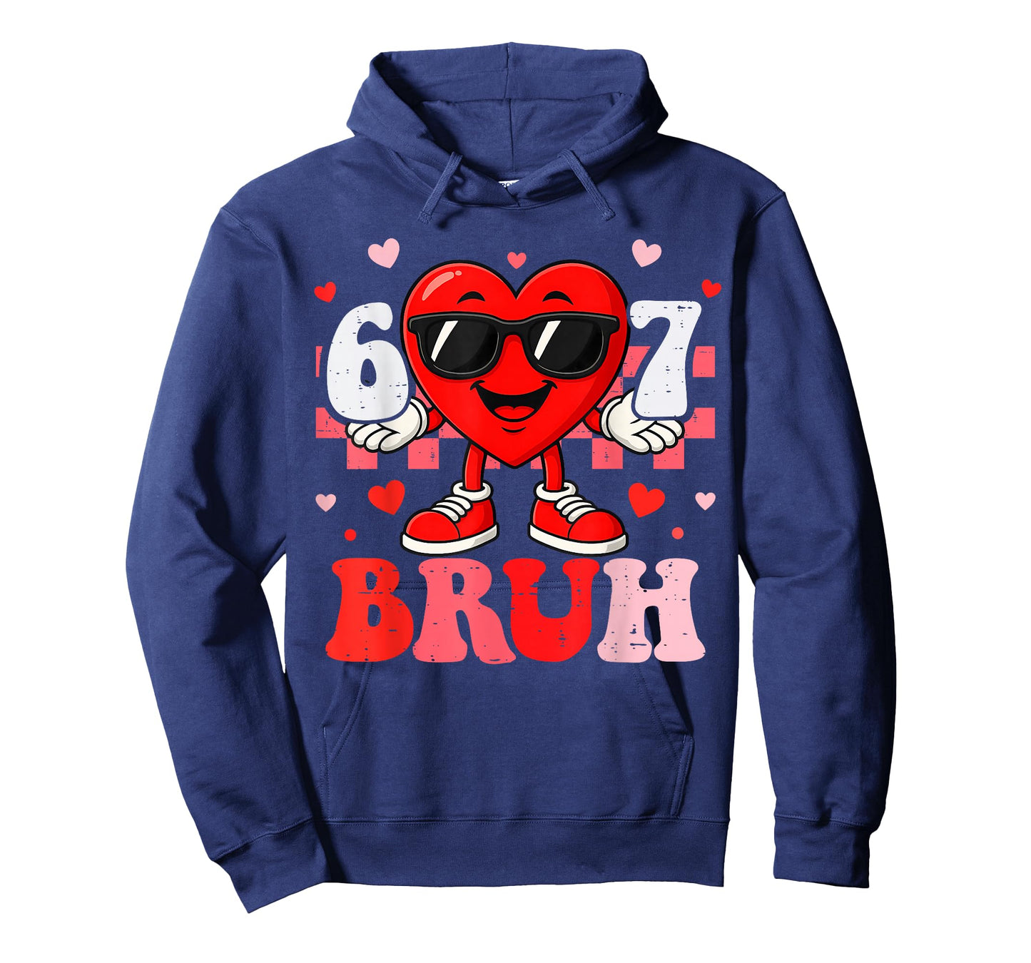 Six Seven 67 Bruh 6 7 Meme Funny Valentine Heart Boys Kids T-Shirt