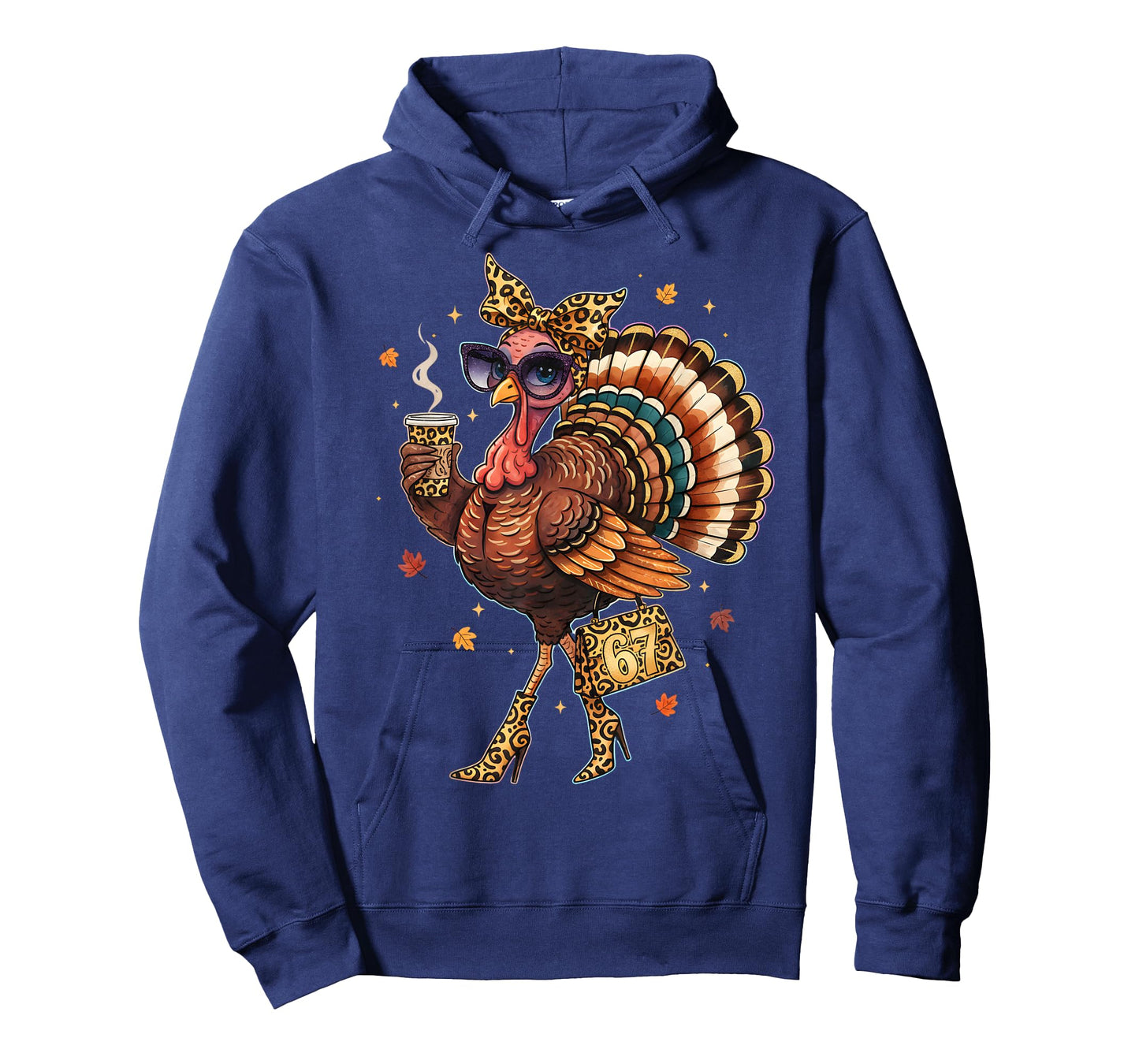 Leopard Coffee 67 Meme Funny Thanksgiving Turkey Women T-Shirt