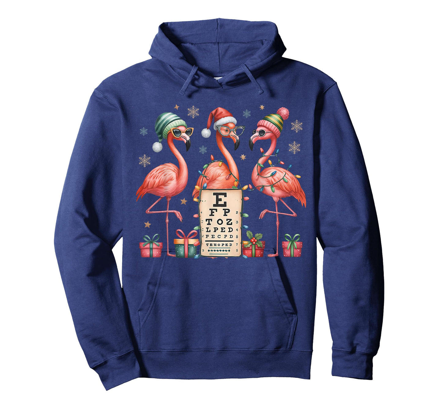 Flamingo Christmas Optometry Ophthalmologist Eye Dr Optician T-Shirt