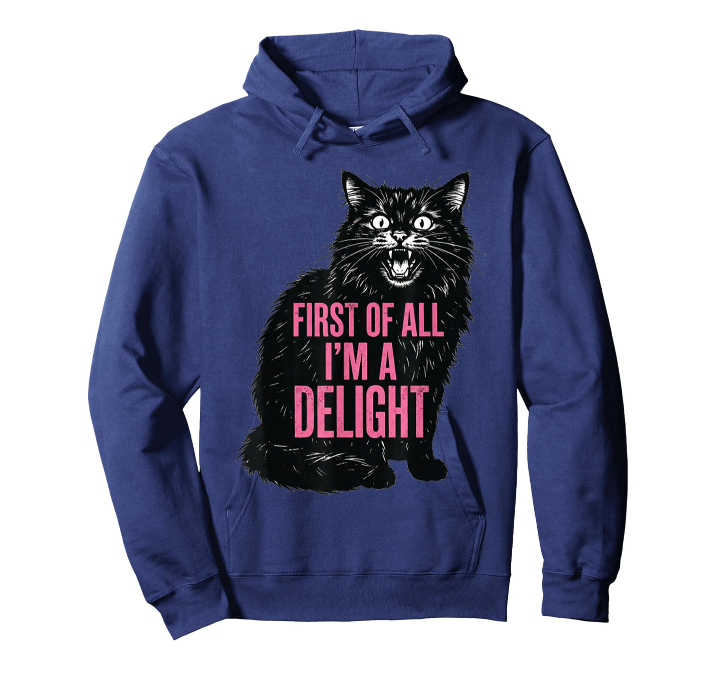 First of All I'm a Delight Roaring Black Cat Men Women T-Shirt