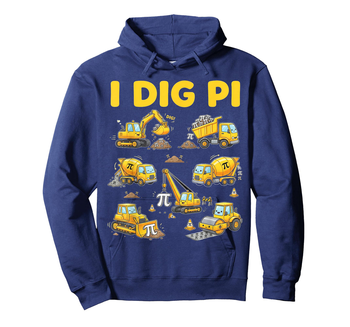 I Dig Pi Day Shirt Kids 3.14 Construction Trucks Toddler Boy T-Shirt