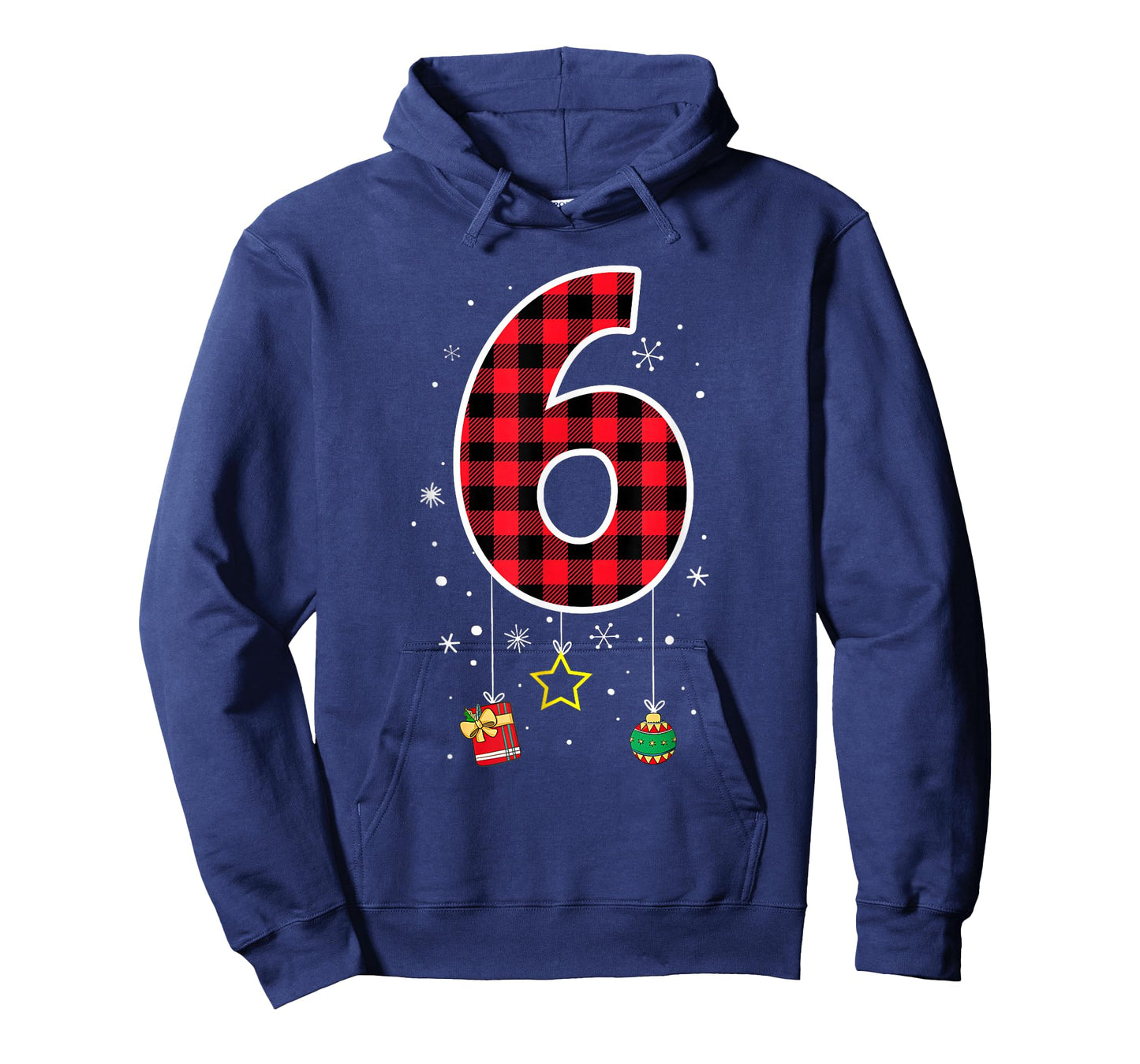 Number 6 Funny Meme Saying 6 7 Six Seven Christmas Red Plaid T-Shirt