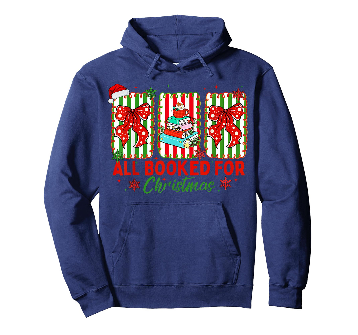 All Booked for Christmas Book Readers Retro Xmas Teachers T-Shirt