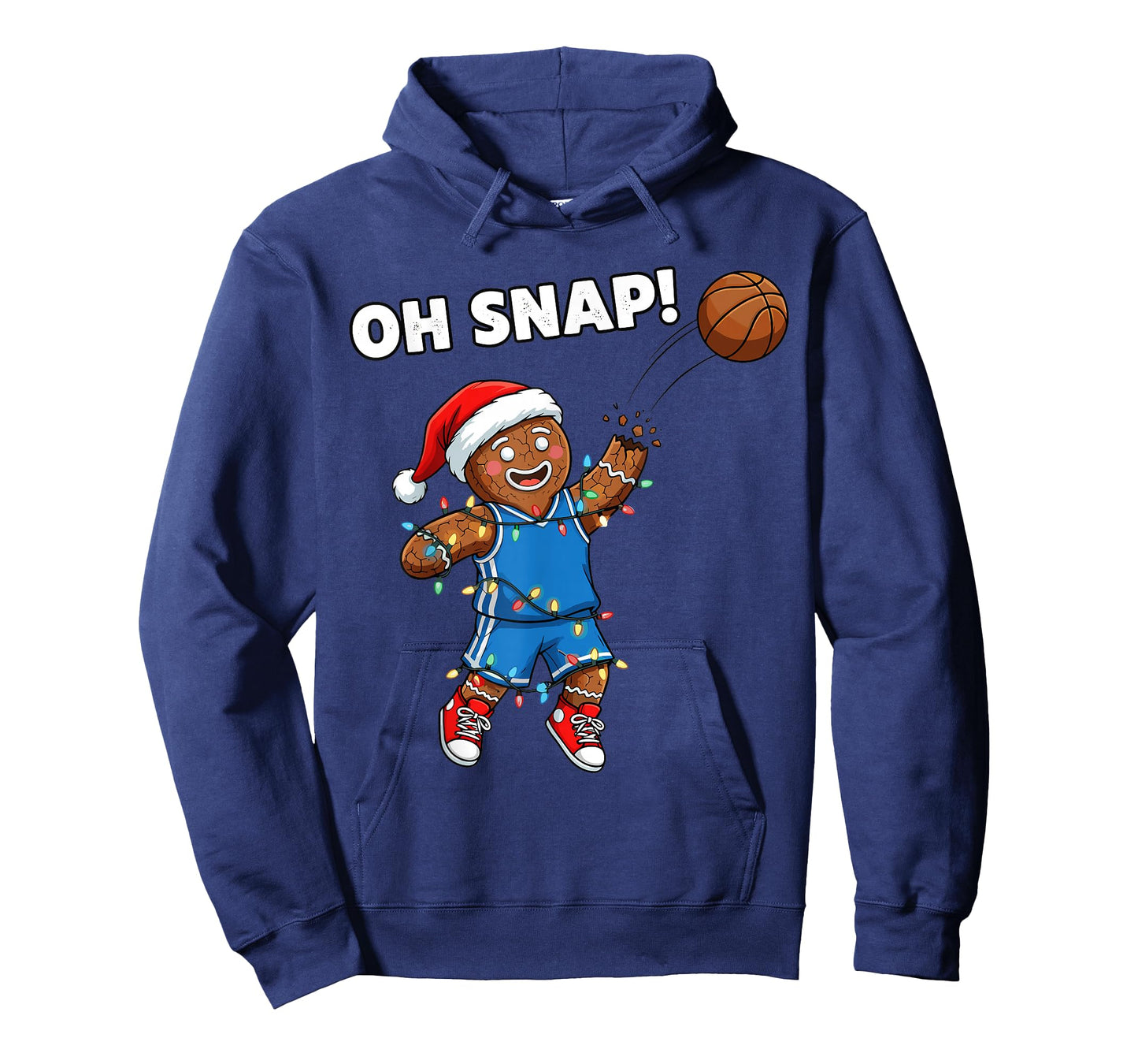 Basketball Christmas Gingerbread Funny Sport Holiday Kids T-Shirt