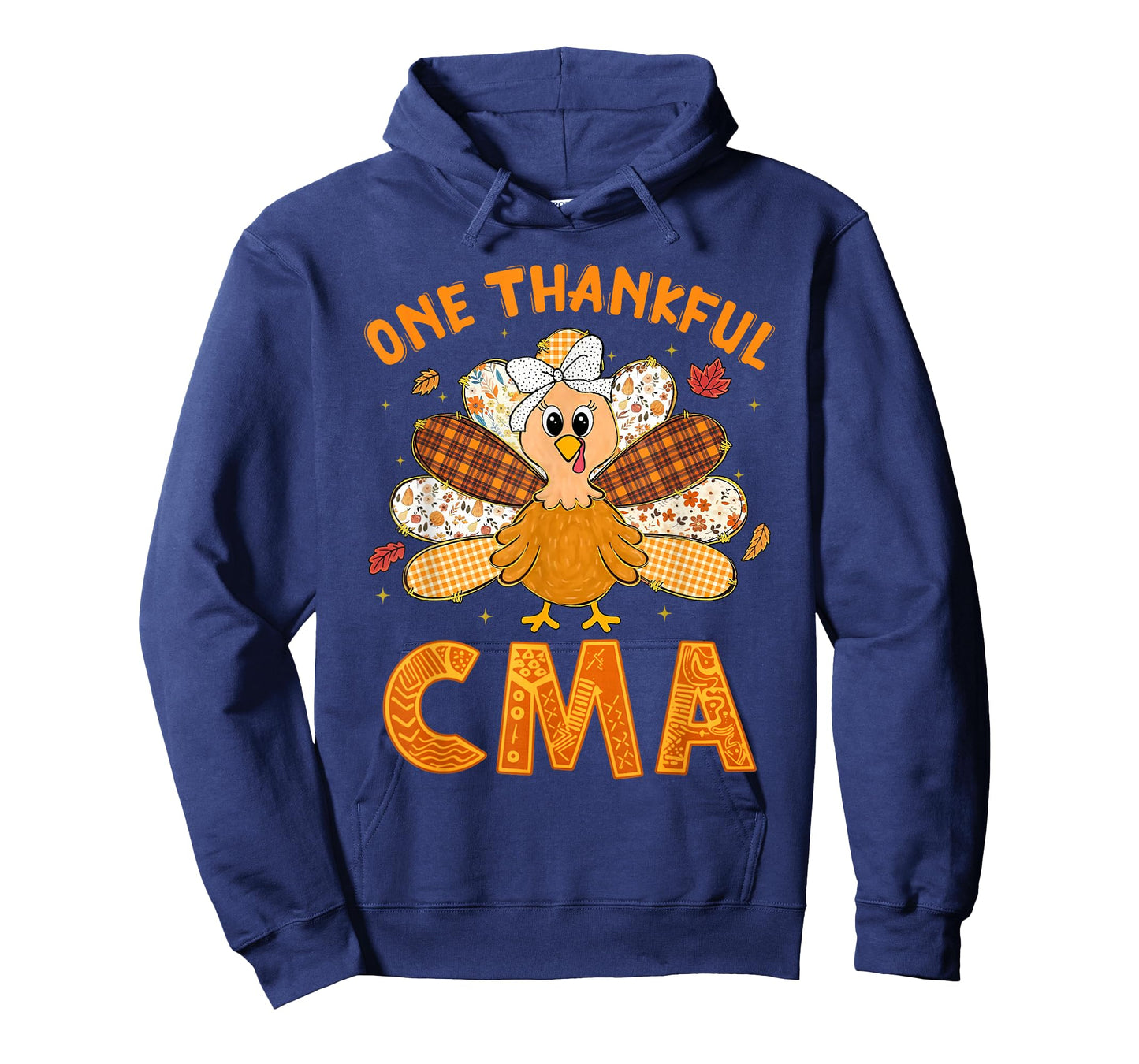 One Thankful CMA Nurse Turkey Thanksgiving Scrub Fall Women T-Shirt