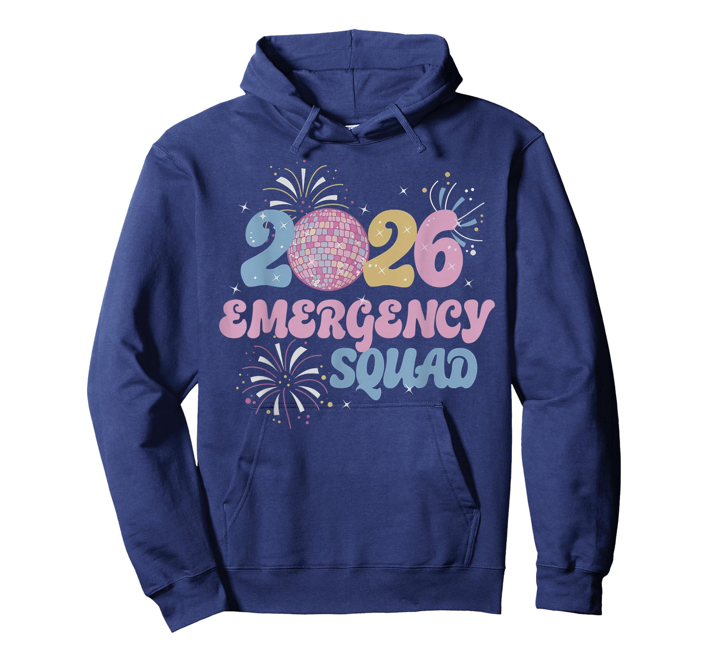 New Years 2026 Eve Emergency Squad Disco Ball Fireworks T-Shirt