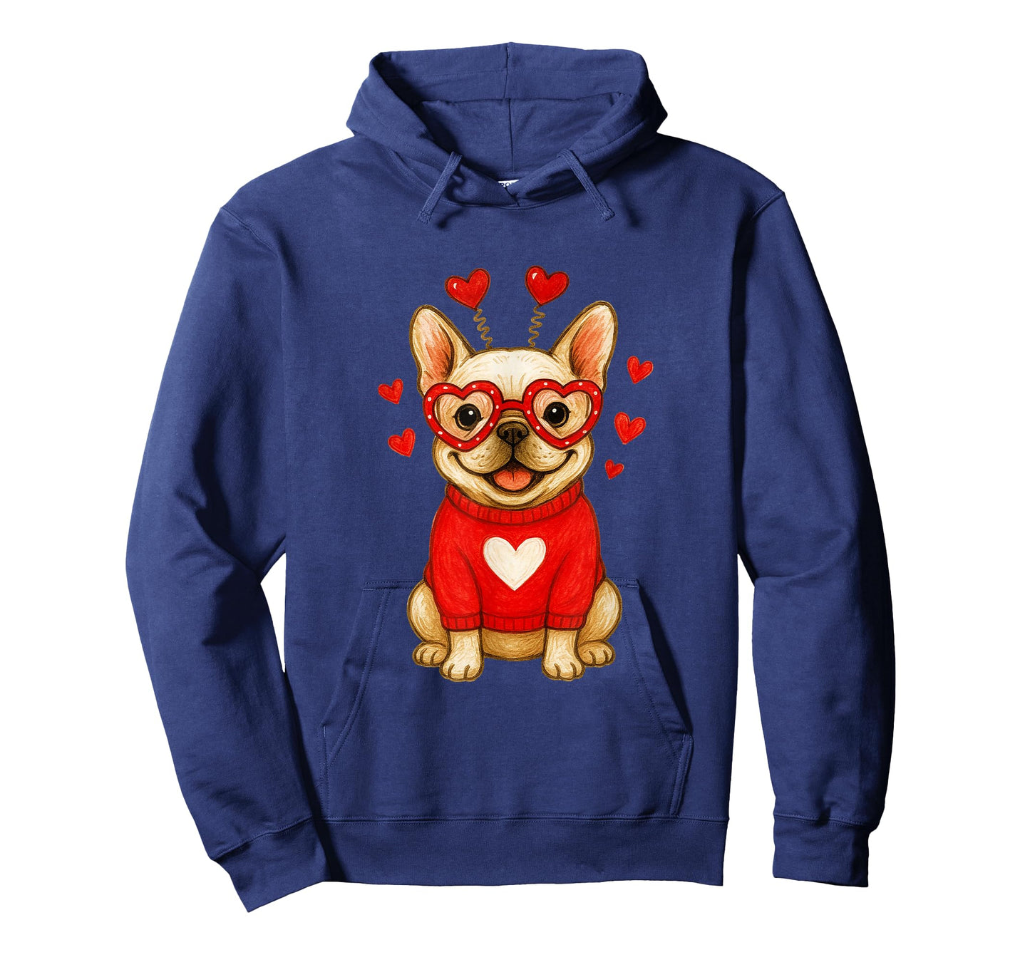 Cute Valentine Dog for Love Couples: French Bulldog T-Shirt
