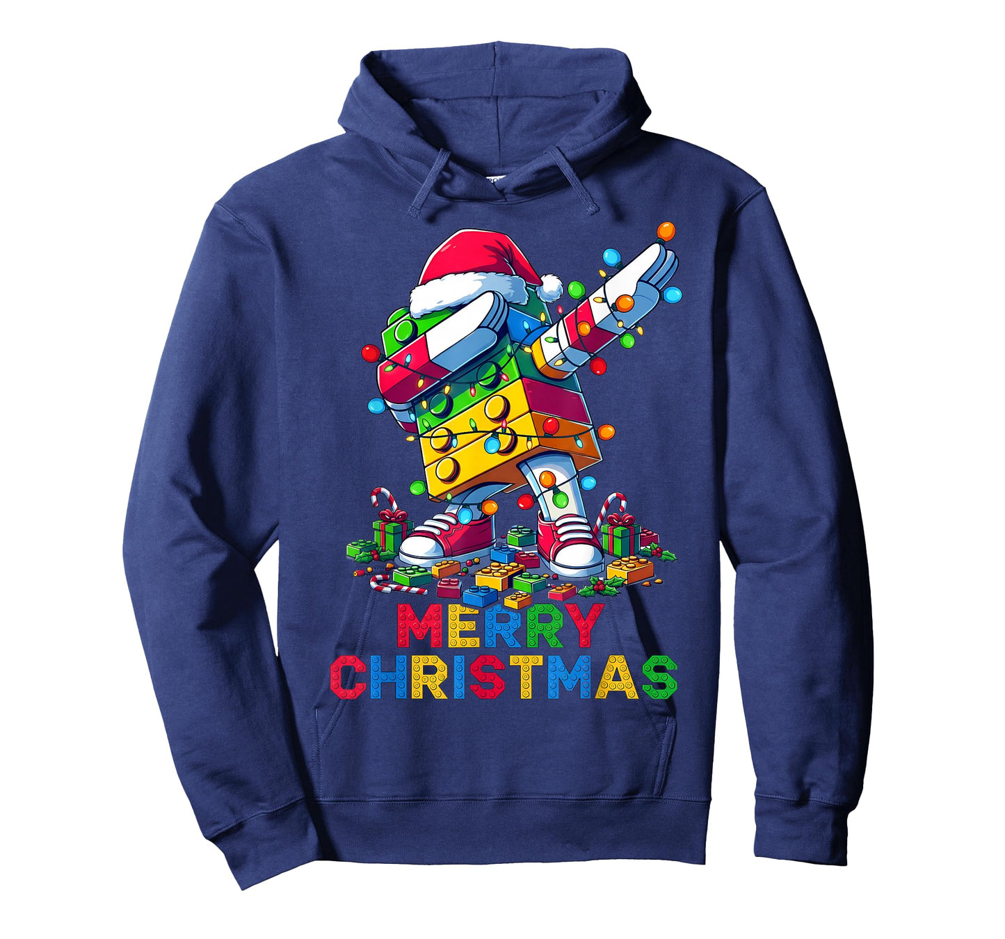 Merry Christmas Master Builder Block Brick Dabbing Costume T-Shirt