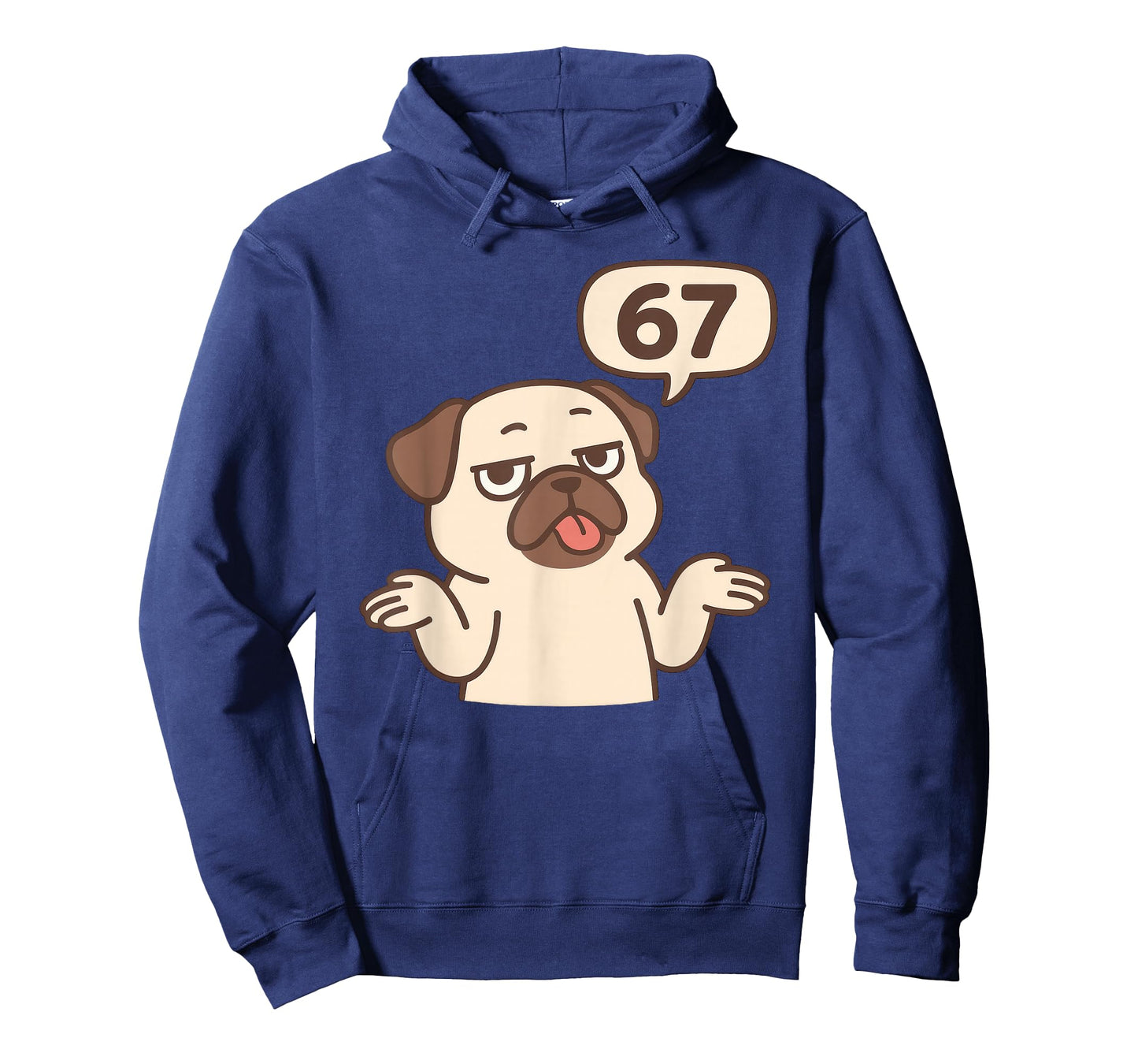 Dog Pug 67 Meme Six Seven Funny Gen Alpha T-Shirt