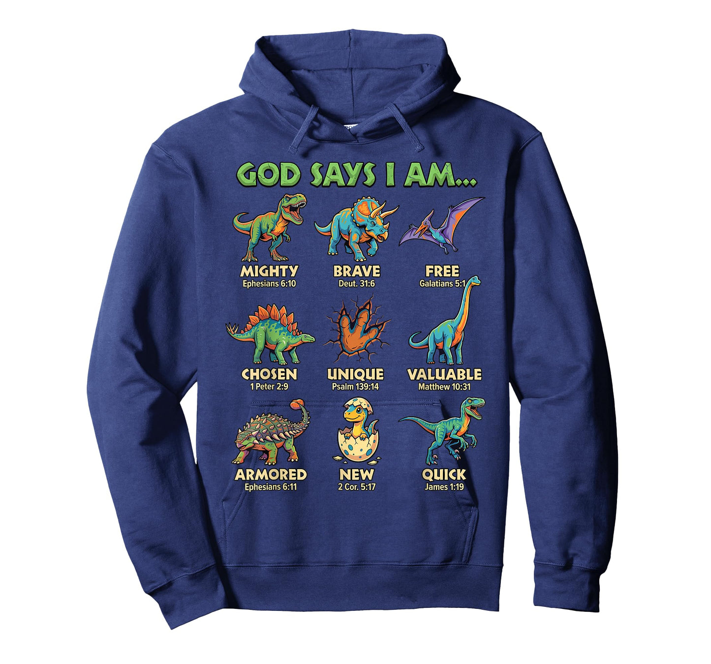 God Says I Am Bible Verses Dinosaurs for Christian Boys T-Shirt