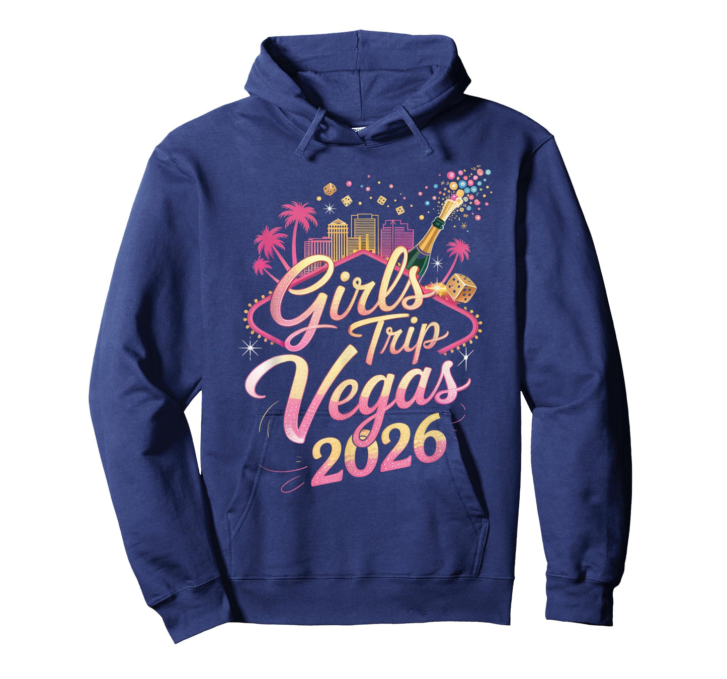 Girls Trip Vegas 2026 Confetti Party Crew T-Shirt