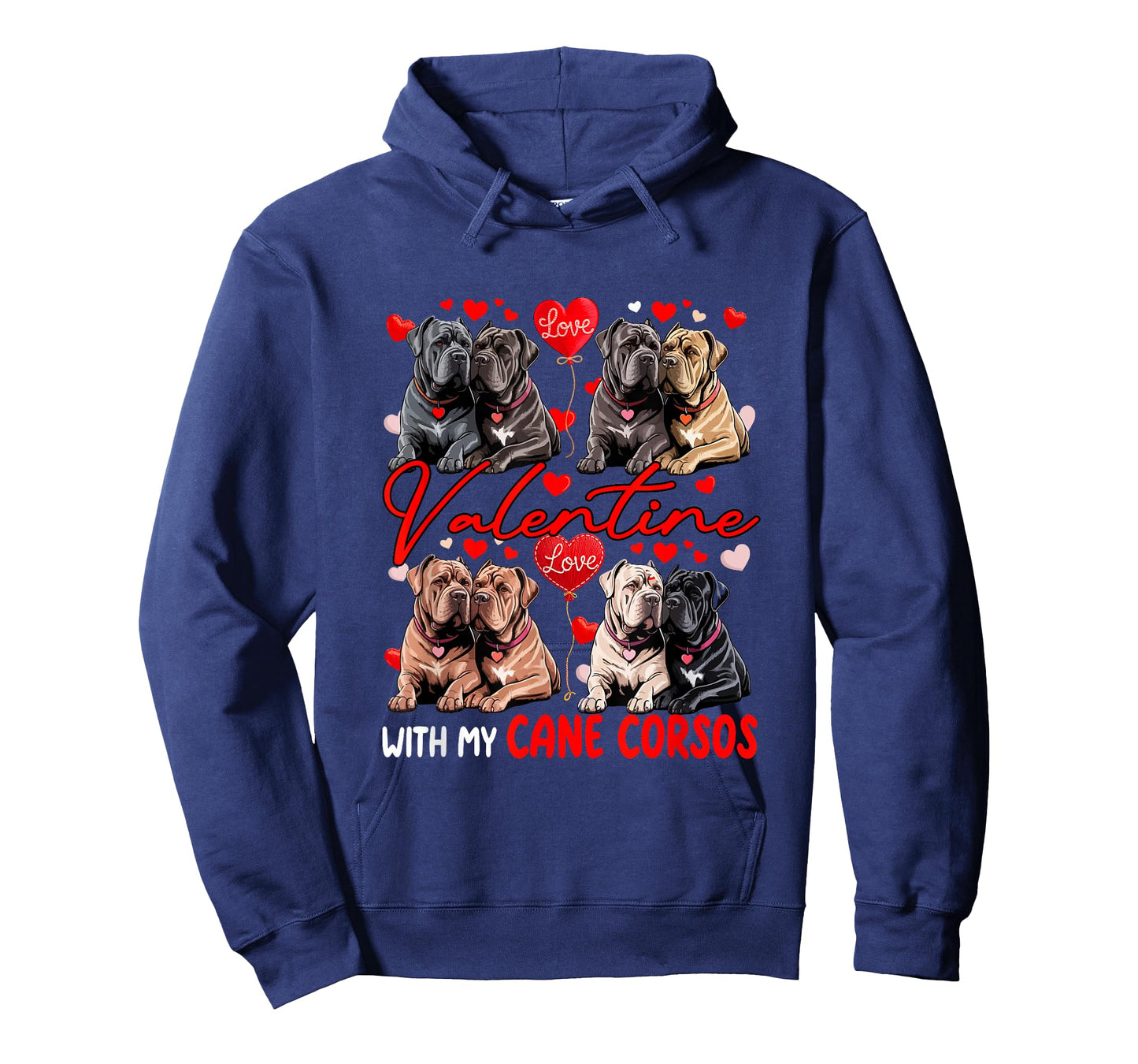 Valentine with My Cane Corsos Couple Dogs Costume Owner Kids T-Shirt