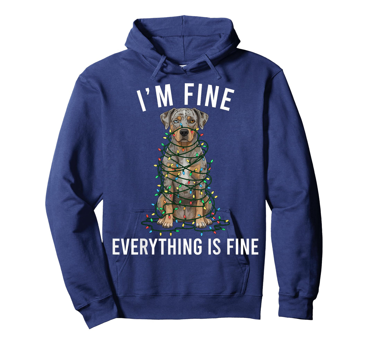 Catahoula Leopard Dog Christmas I'm Fine Everything is Fine T-Shirt