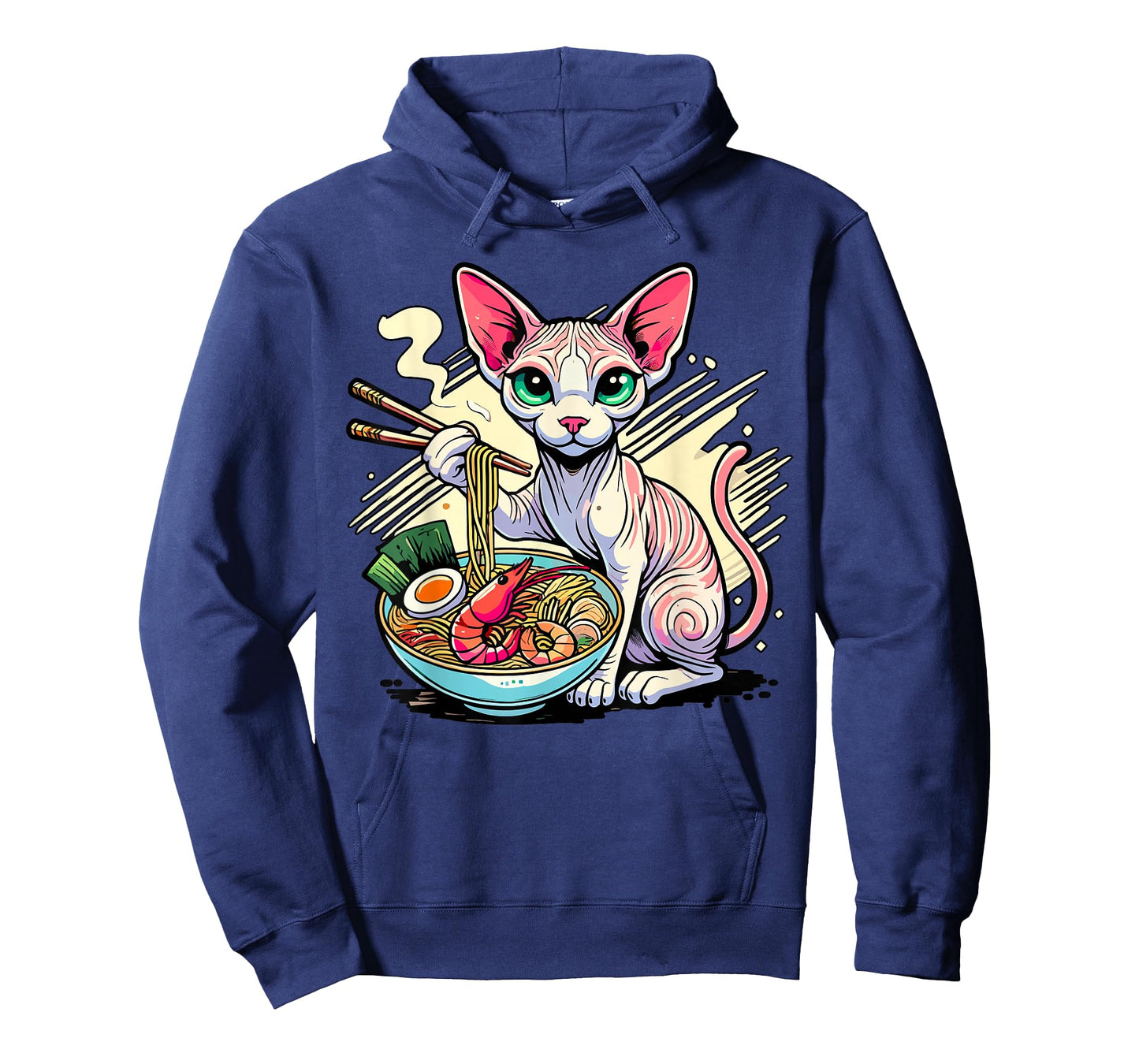 Sphynx Cat Eating Ramen T-Shirt