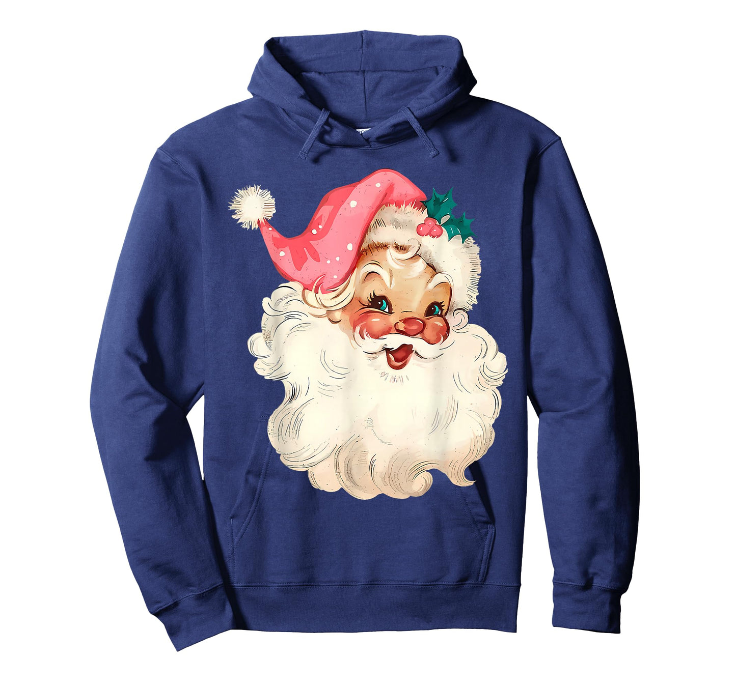 Santa Claus Pink Christmas Face Old Xmas Vintage Pink Santa T-Shirt