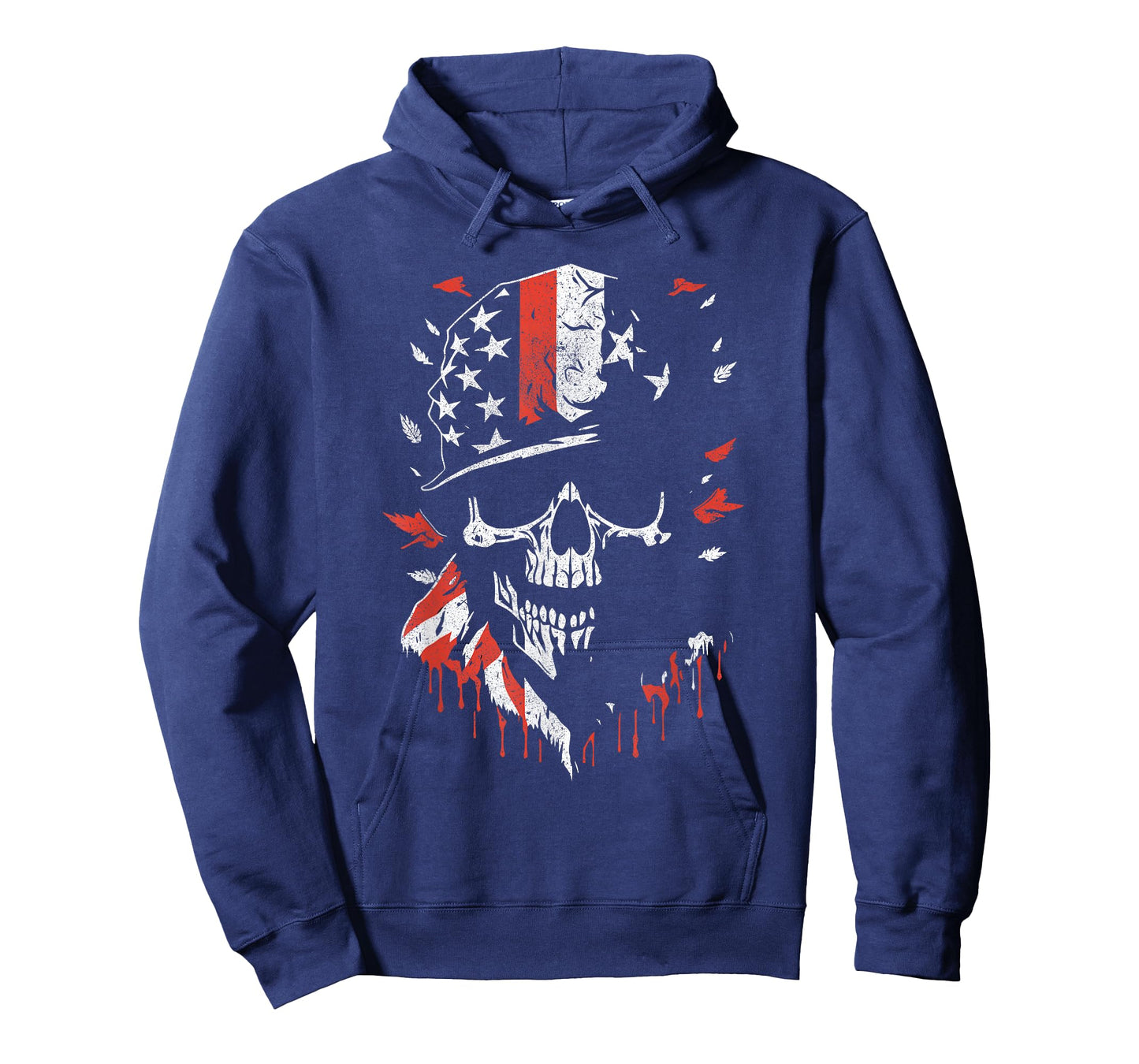 American Flag Skull Soldier Patriotic Military Graphic T-Shirt