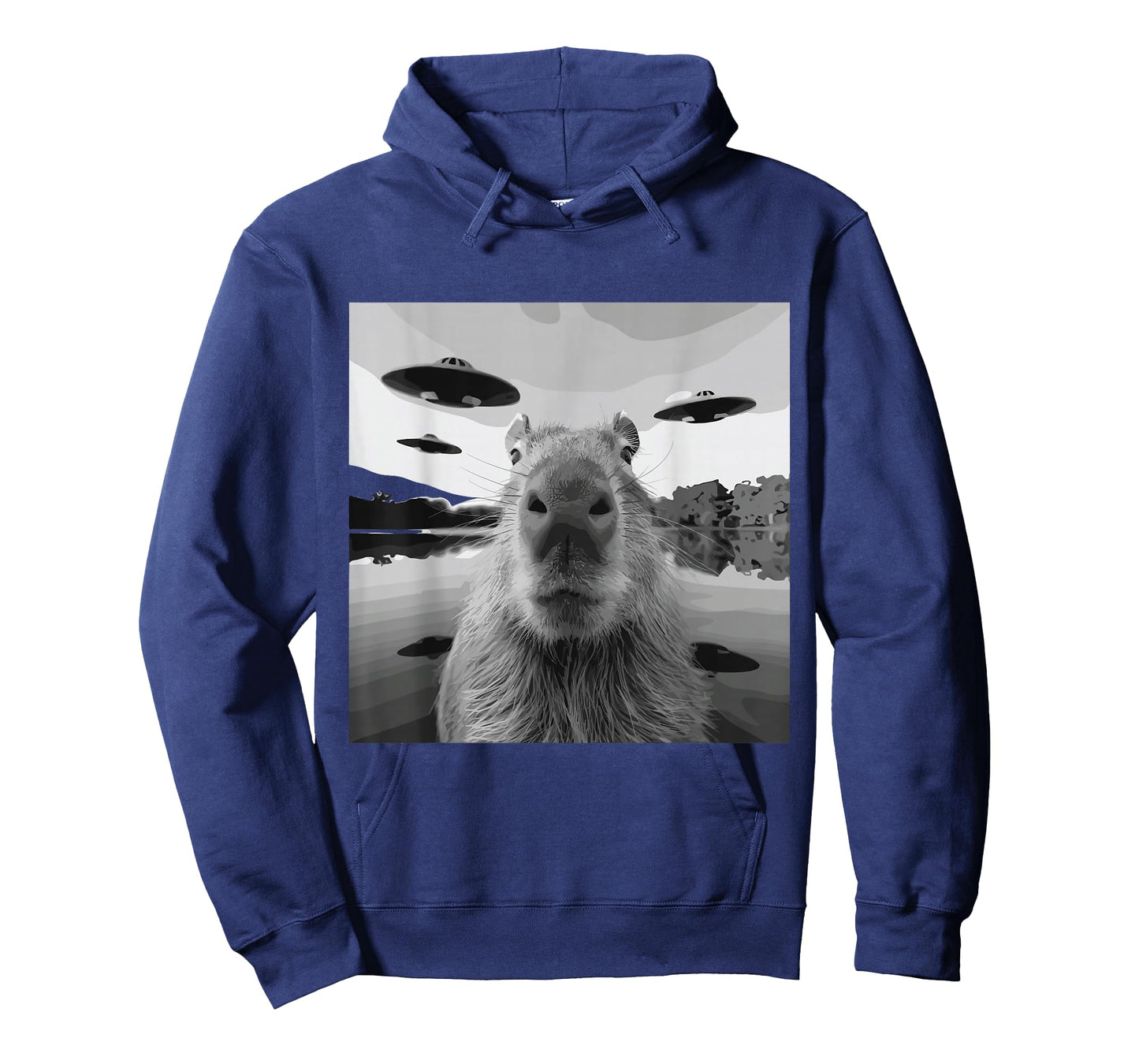 Capybara Selfie with UFOs Weird Alien Funny Cool Kids T-Shirt