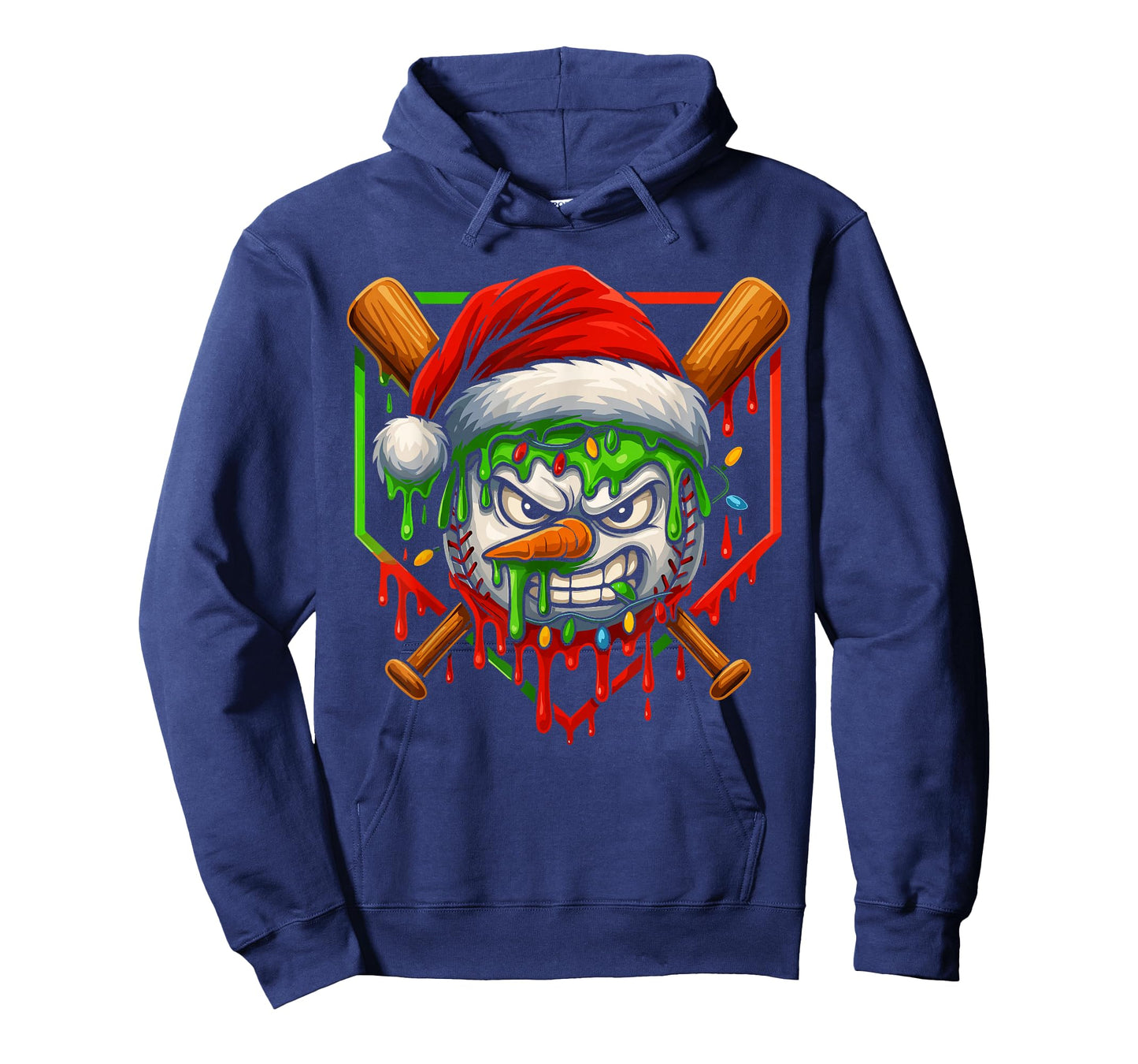 Baseball Lifestyle Apparel Youth, Christmas Baseball Drip T-Shirt