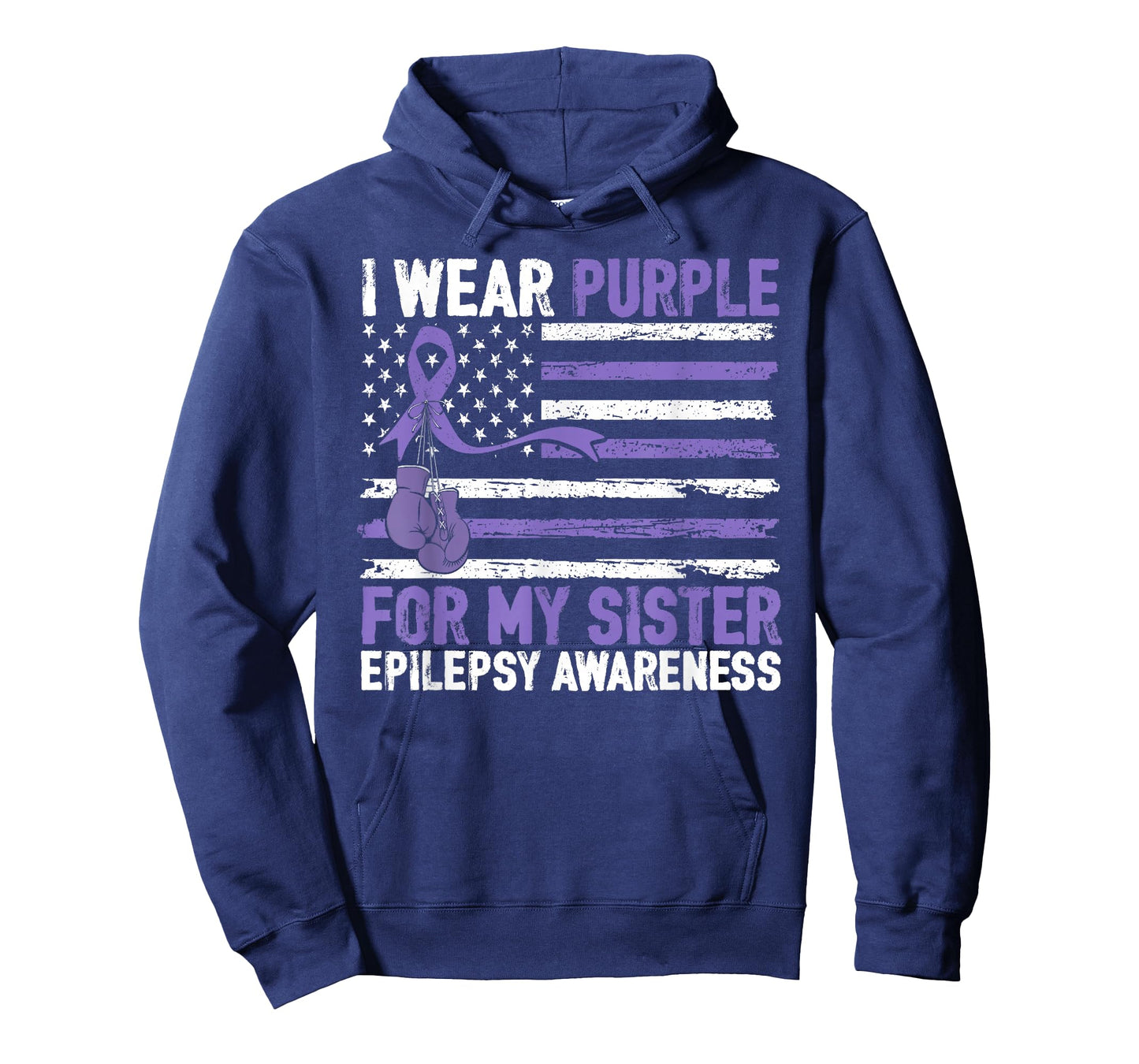 I Wear Purple for My Sister Epilepsy Awareness Warrior T-Shirt