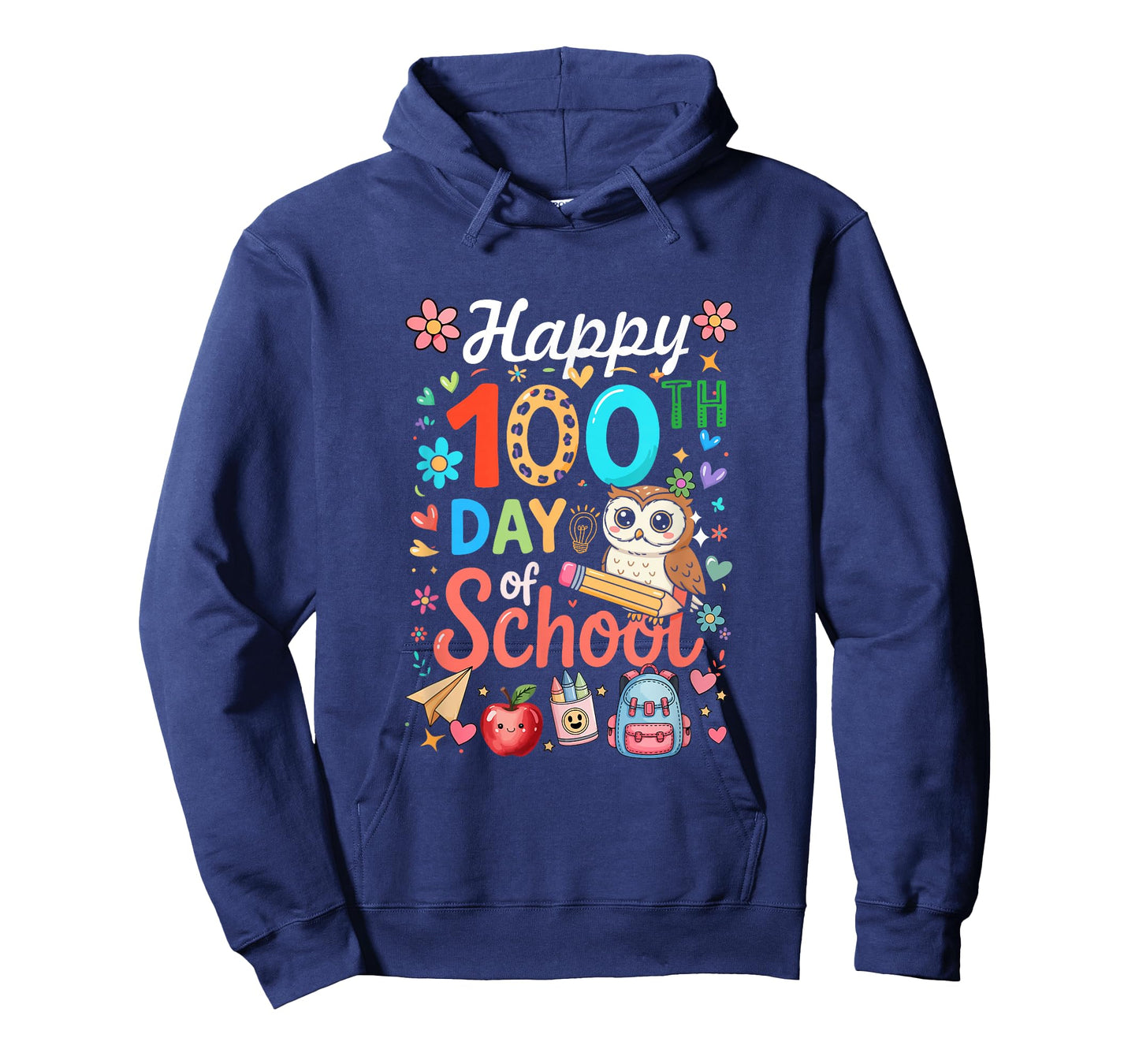 Happy 100th Day of School Colorful Owl Students Teacher T-Shirt