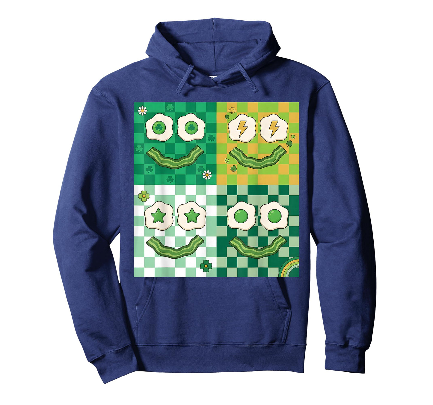 Green Smile Face Eggs and Bacon Ham Breakfast St Patricks T-Shirt