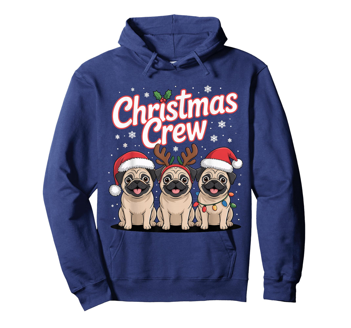 Christmas Crew Xmas Puppy Small Dog Funny Christmas Pug T-Shirt
