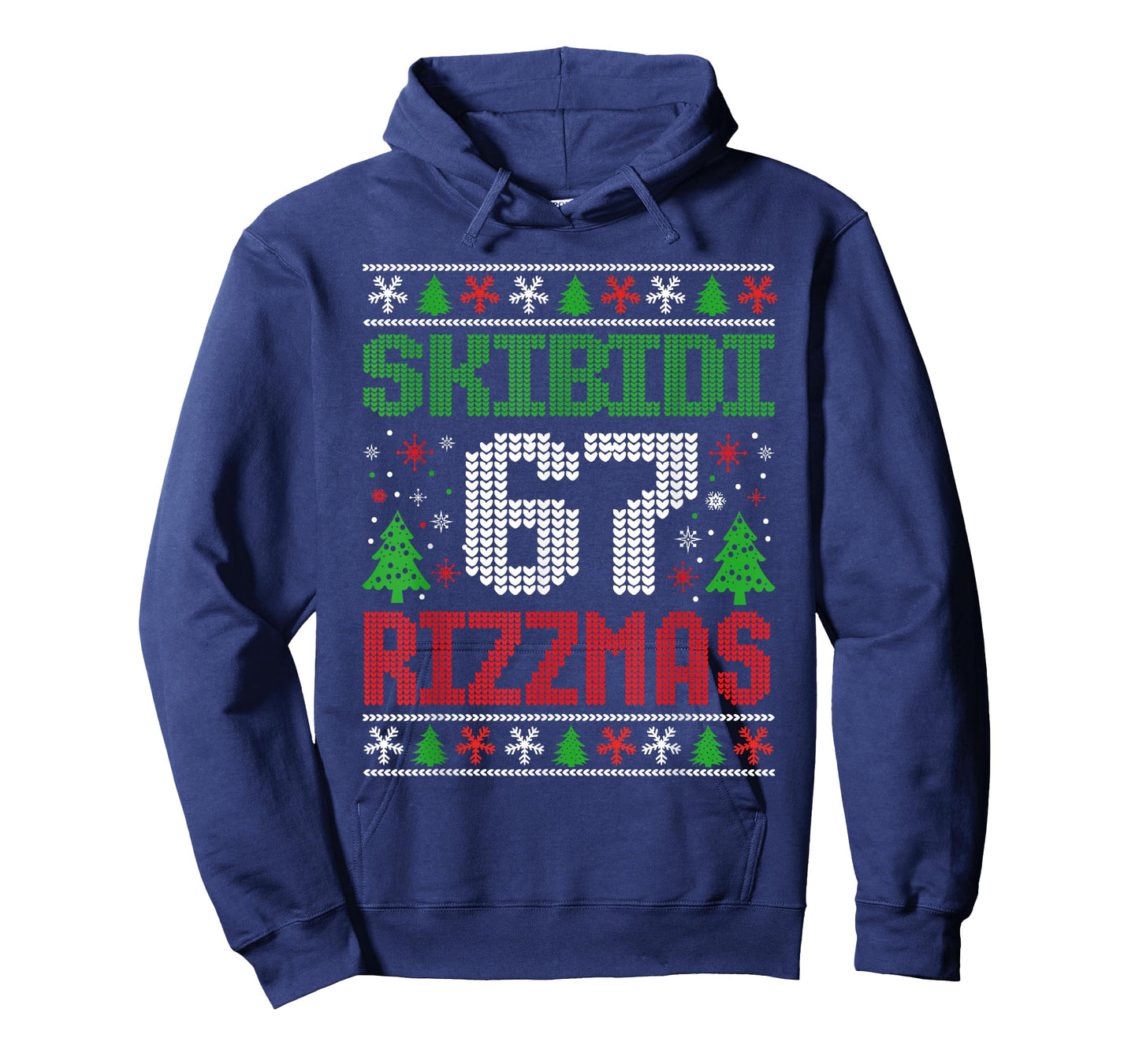 Skibidi Six Seven Rizzmas Funny Meme 67 Ugly Christmas T-Shirt