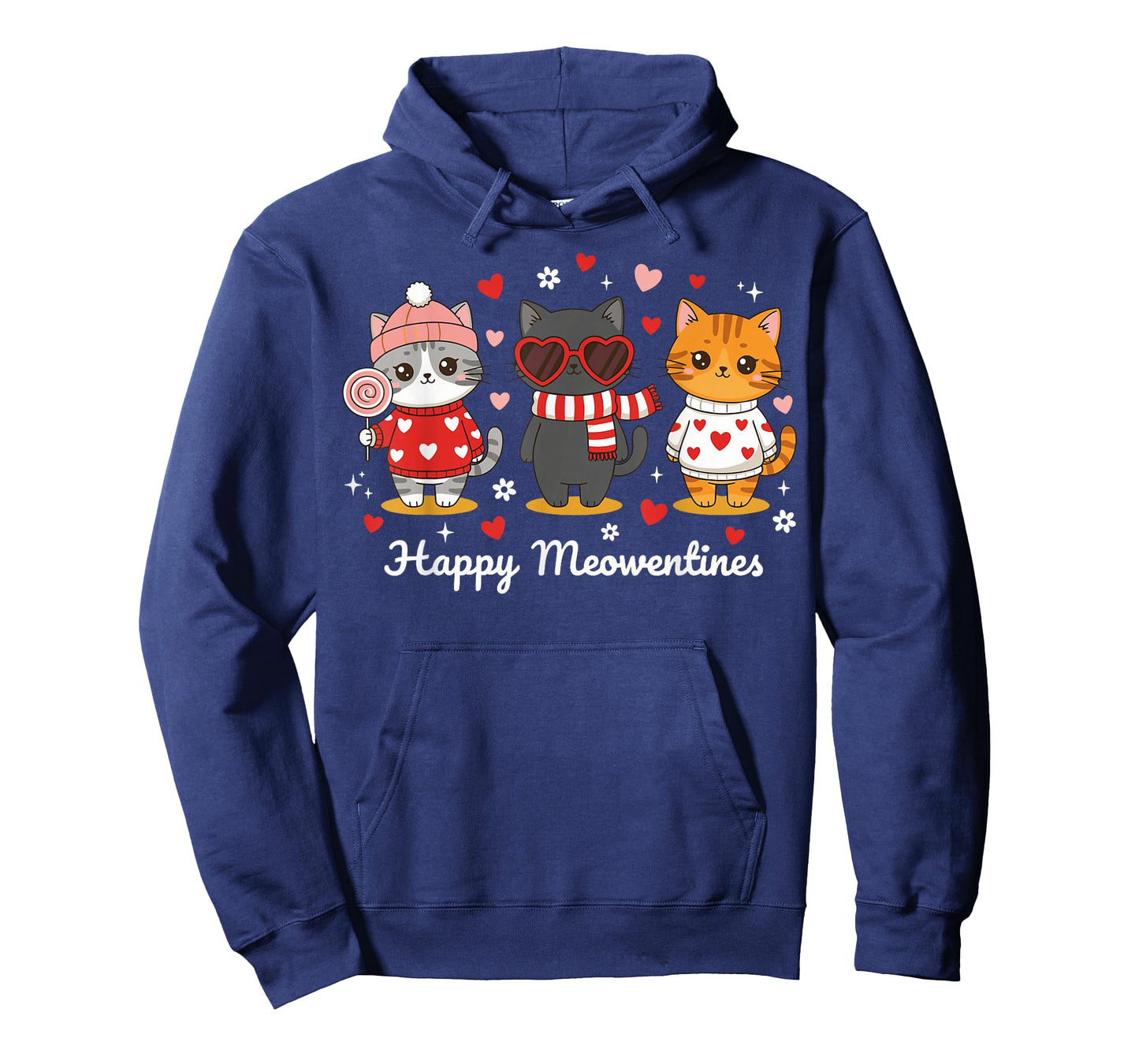 Happy Meowentines Cute Valentine Cat Lovers Girls Women Kid T-Shirt