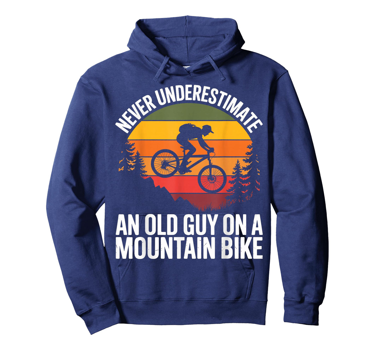 Cycling Bike Never Underestimate Old Guy On A Mountain Bike T-Shirt