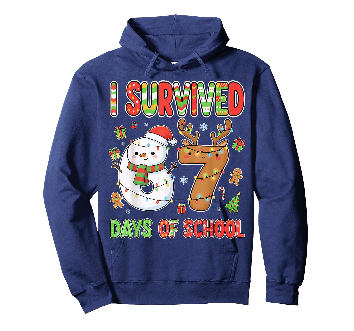 I Survived 67 Days of School Christmas Meme Funny Six Seven T-Shirt