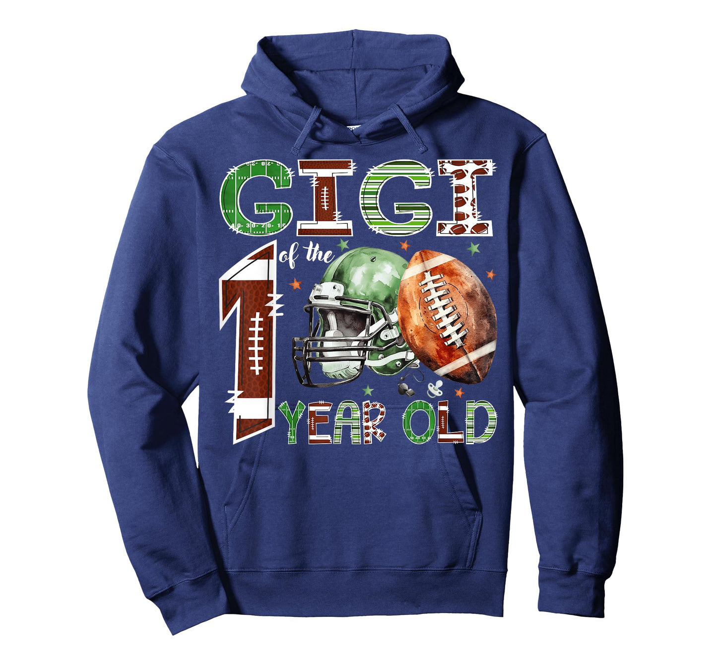 Gigi of The 1 Year Old Football Lover 1st Birthday Boy T-Shirt