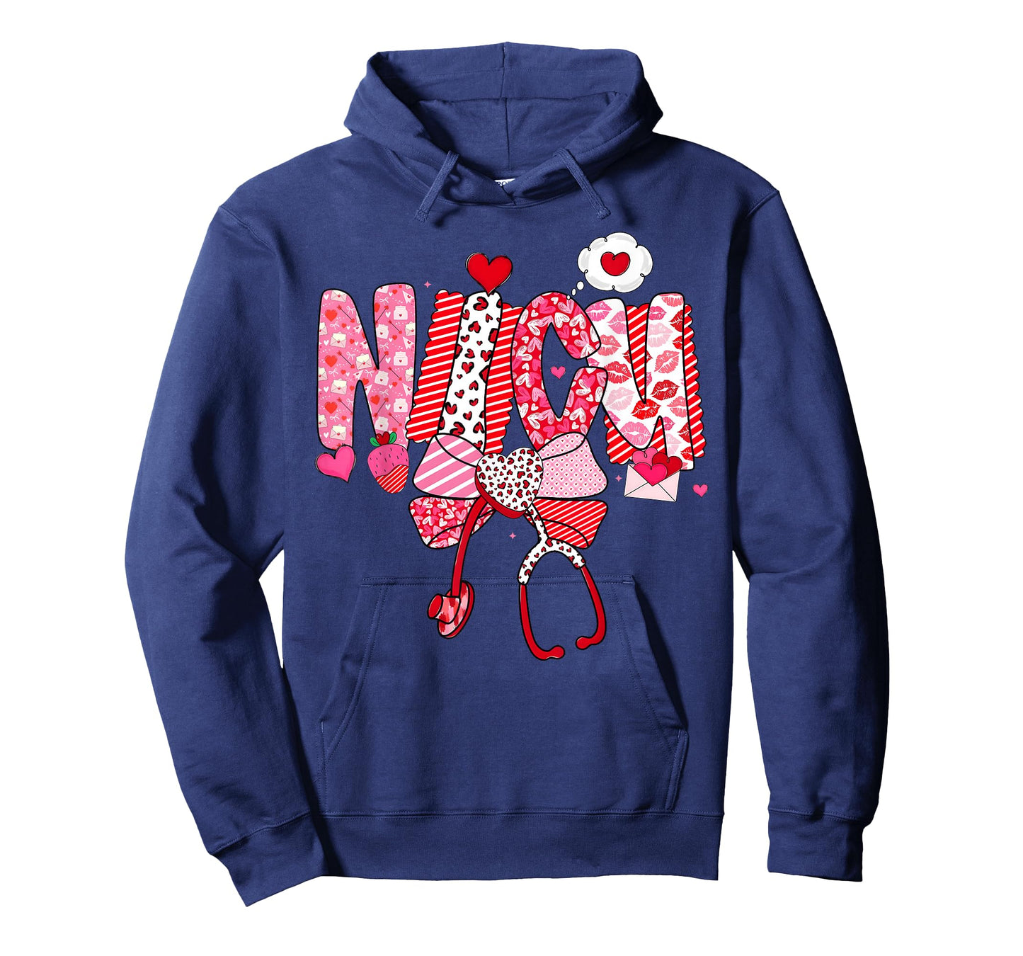Happy Valentine NICU Nurse Coquette Bow Heart Girl Women T-Shirt