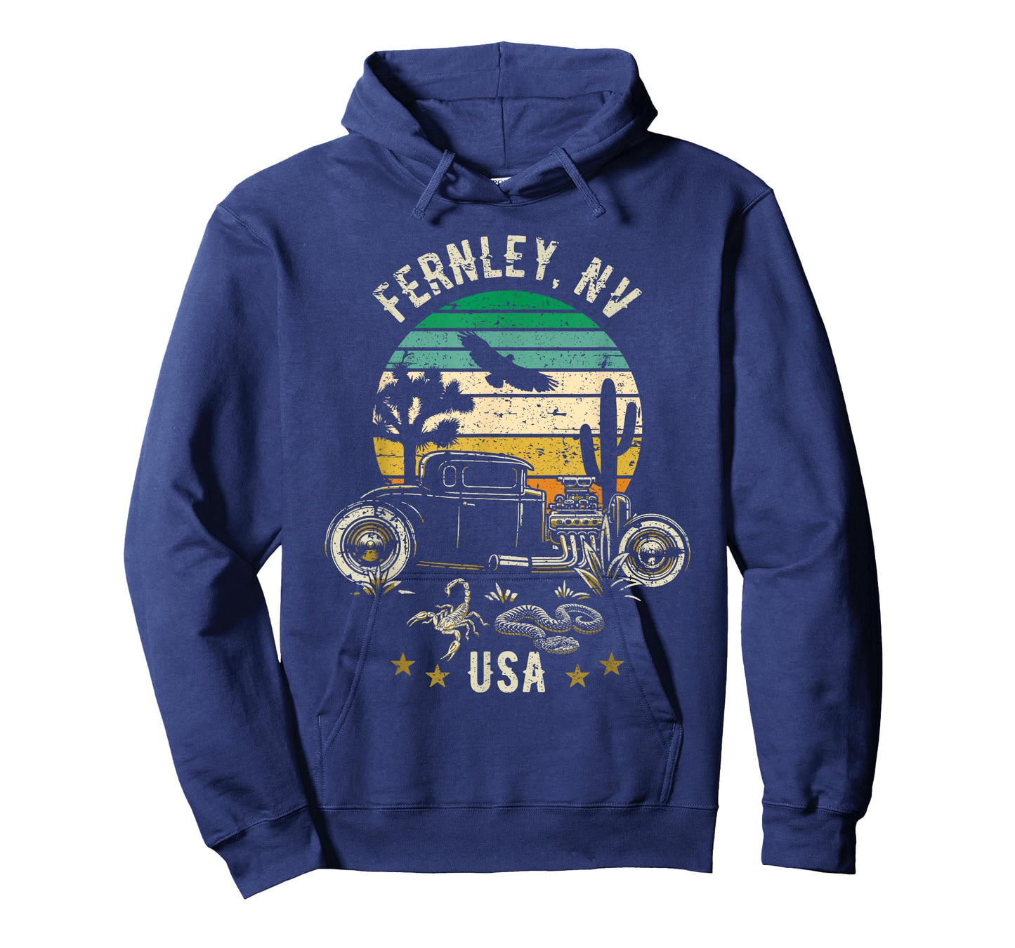 Fernley Nevada USA Hotrod Retro Desert Sunset Style Design T-Shirt