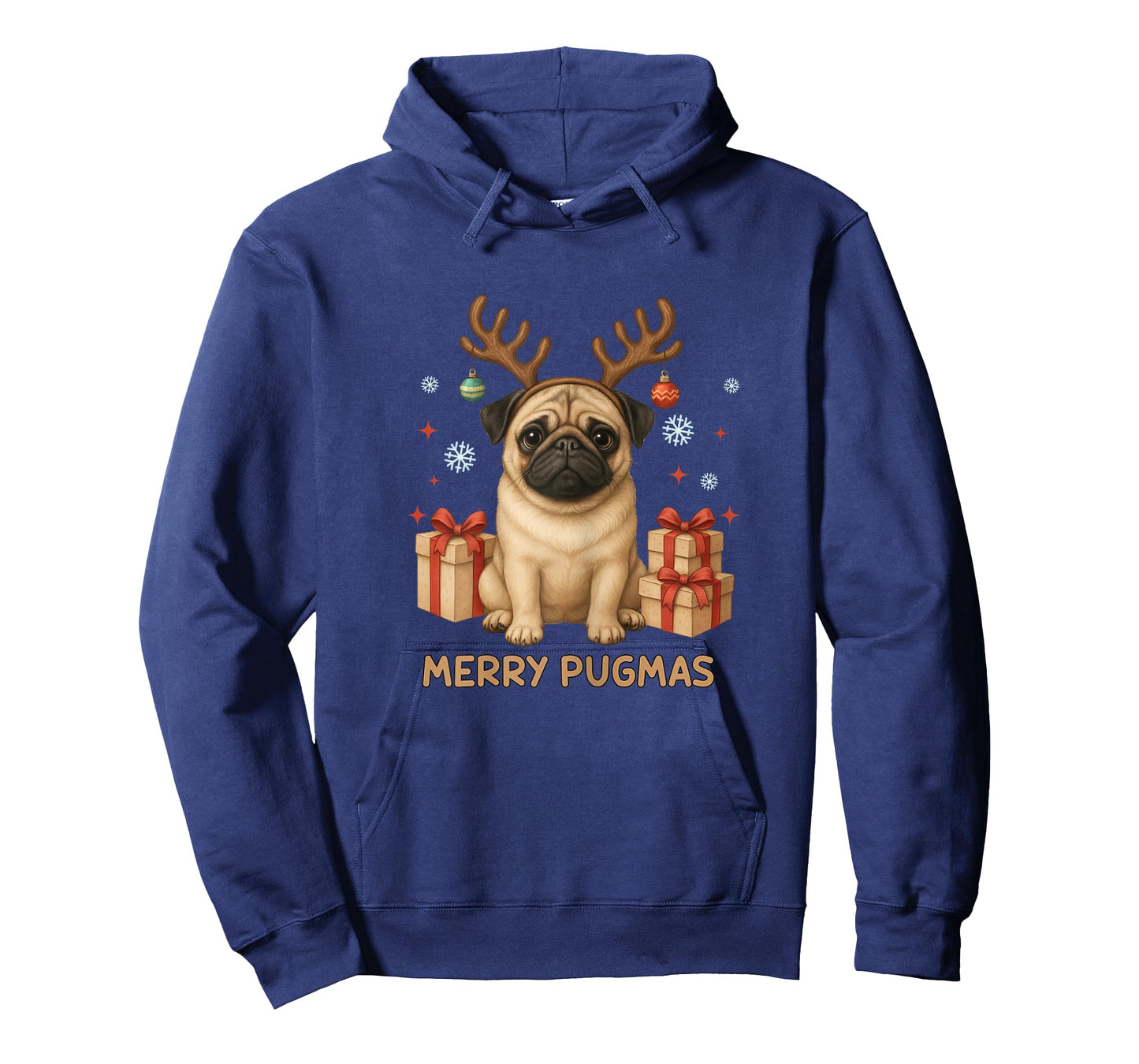 Merry Pugmas Shirt for Woman Pug Lovers Fanny Christmas Pug T-Shirt