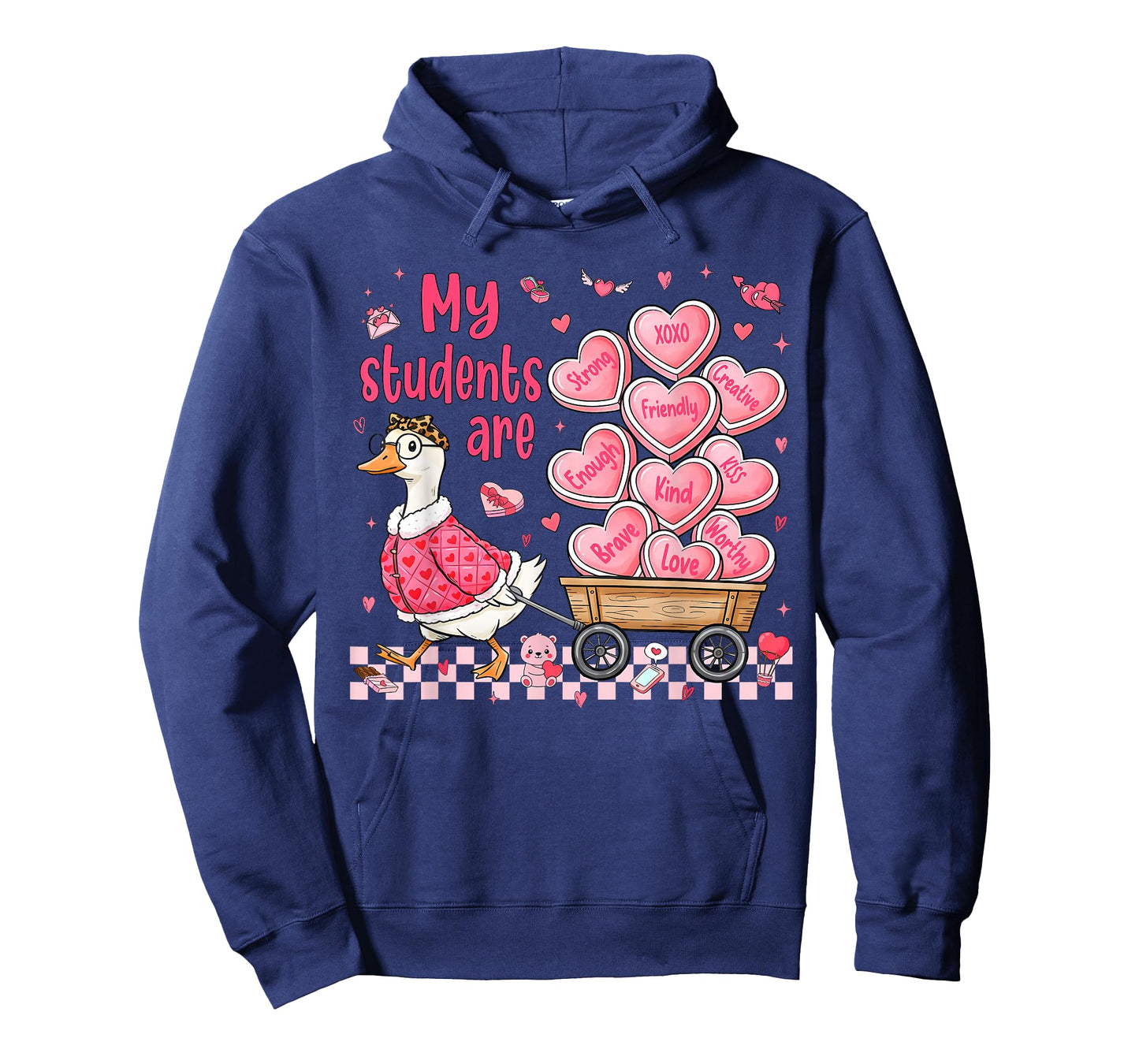 My Students are Kind Strong Goose Valentine Teacher Women T-Shirt