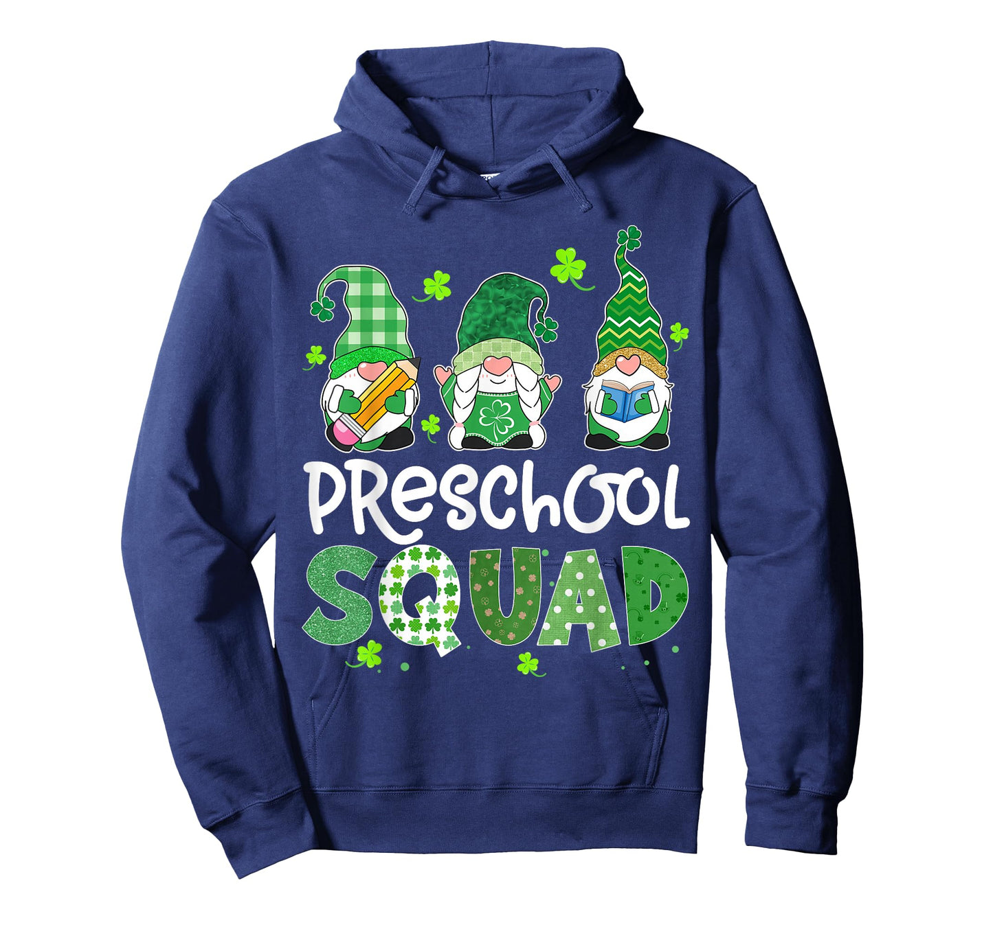 Preschool Squad Gnome Teacher Lucky Shamrock St Patricks Day T-Shirt