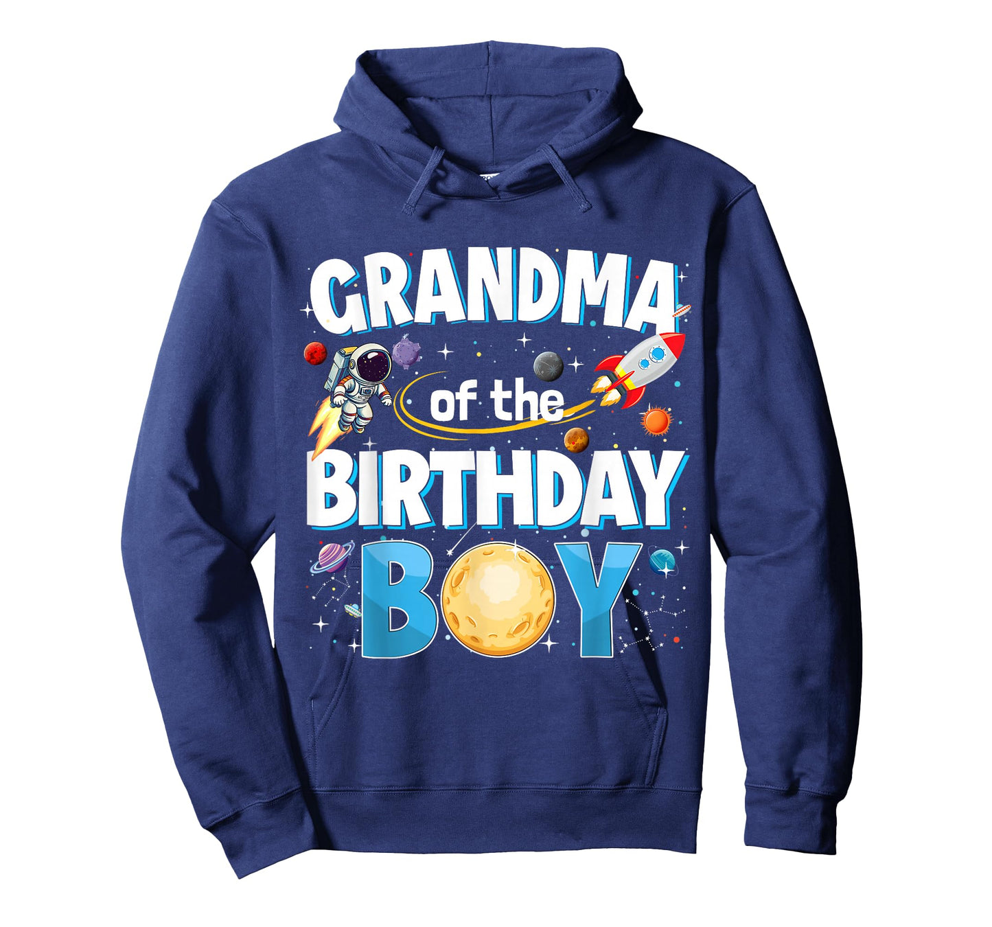 Grandma of The Birthday Boy Space Astronaut Family Matching T-Shirt