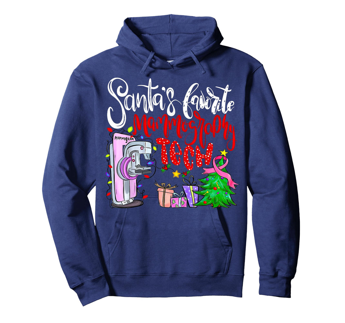 Santa’s Favorite Mammography Tech Christmas Mammo Tech X-Ray T-Shirt