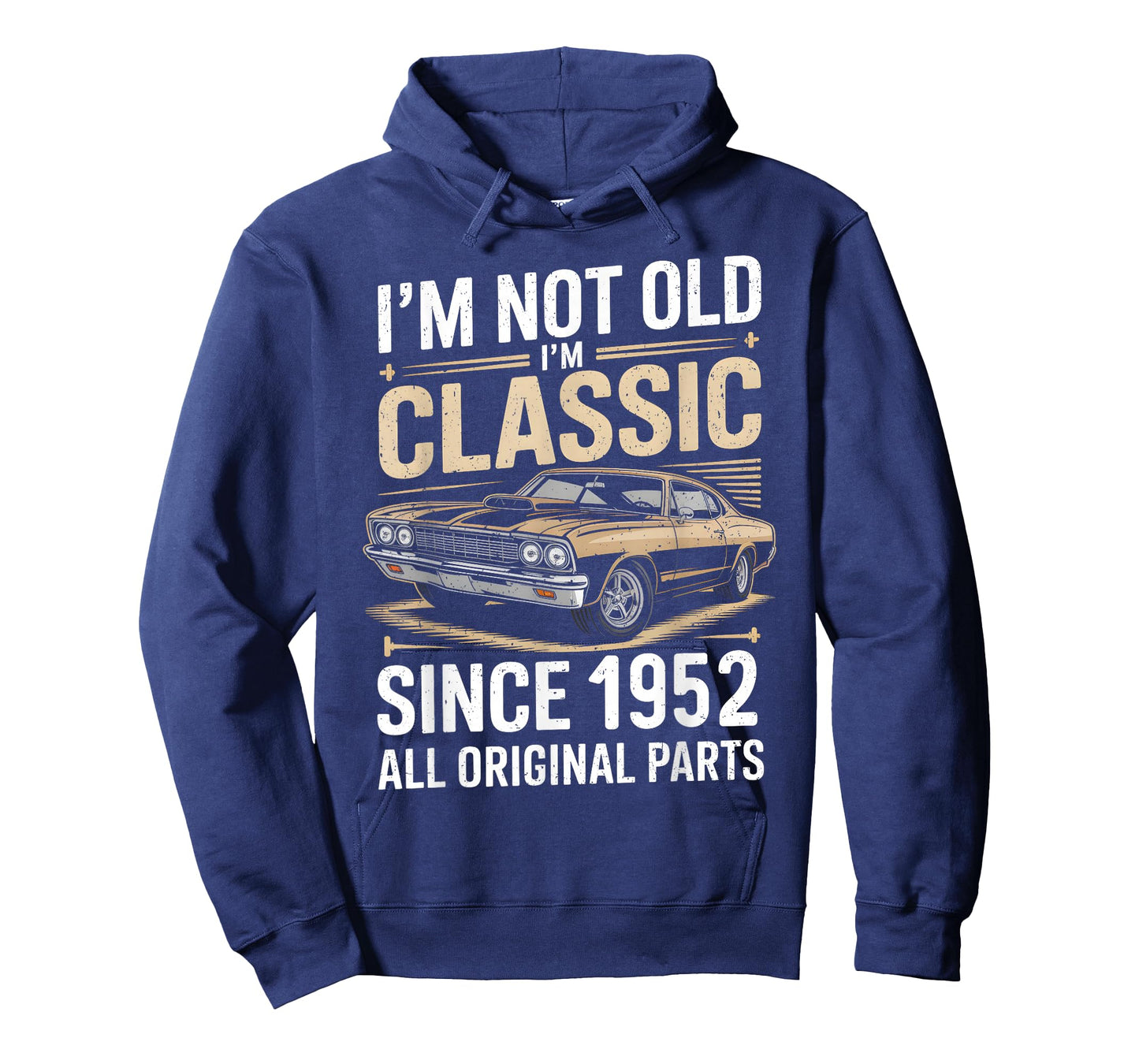 Funny 74th Birthday Classic Vintage Car Men 1952 Birthday T-Shirt